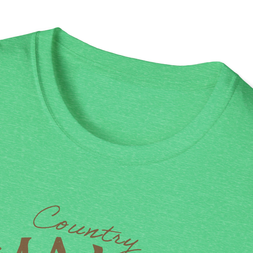 Country Mama T-Shirt — Floral Longhorn Skull Graphic