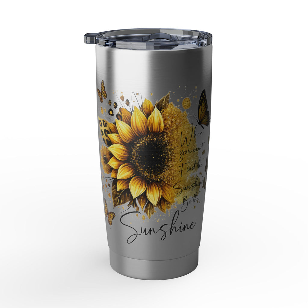 Sunflower & Monarch 20oz Tumbler — Inspirational Travel Drinkware