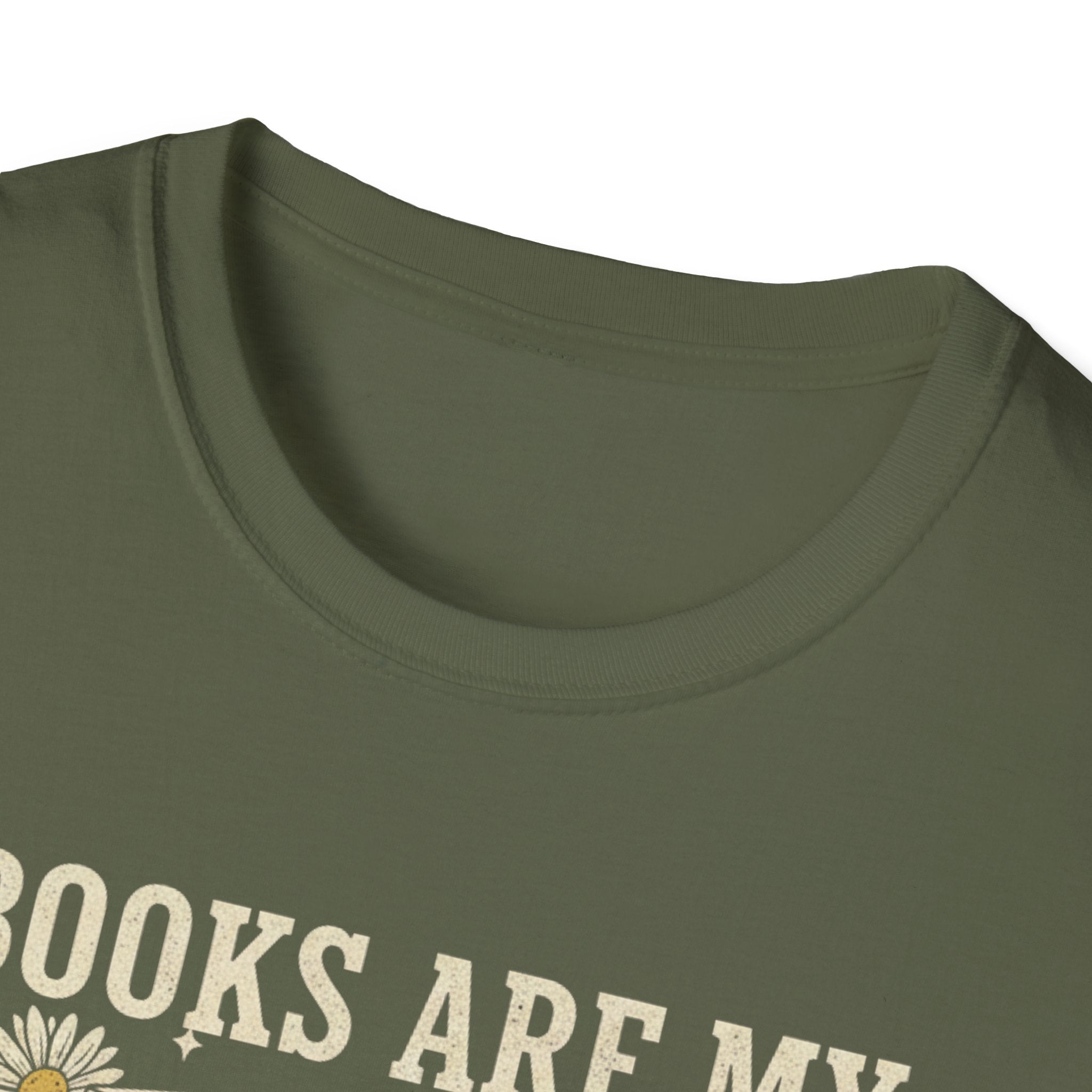 Books Are My Therapy T-Shirt — Stack of Books & Coffee Literary Tee