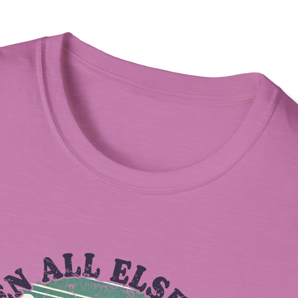 Faith-Based Graphic T-Shirt — "When All Else Fails, God Doesn't" Desert Sunset Design