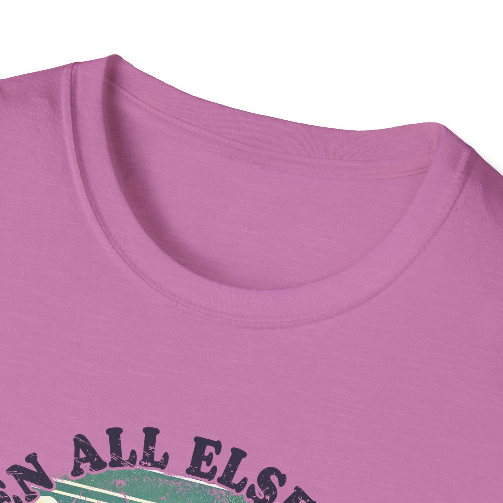 Faith-Based Graphic T-Shirt — "When All Else Fails, God Doesn't" Desert Sunset Design