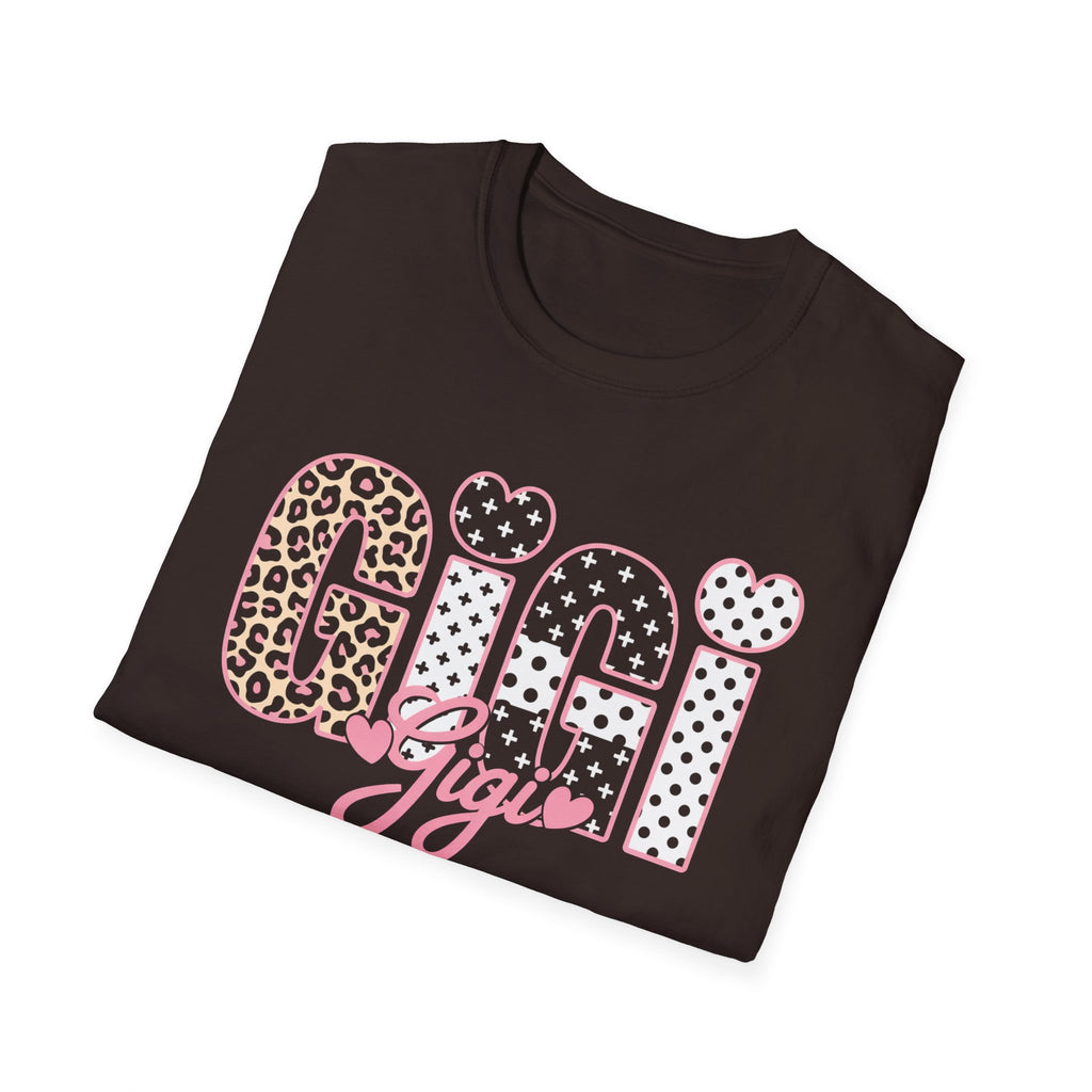 Gigi Floral Heart Tee — Pink 'Gigi' Script Grandmother T-Shirt