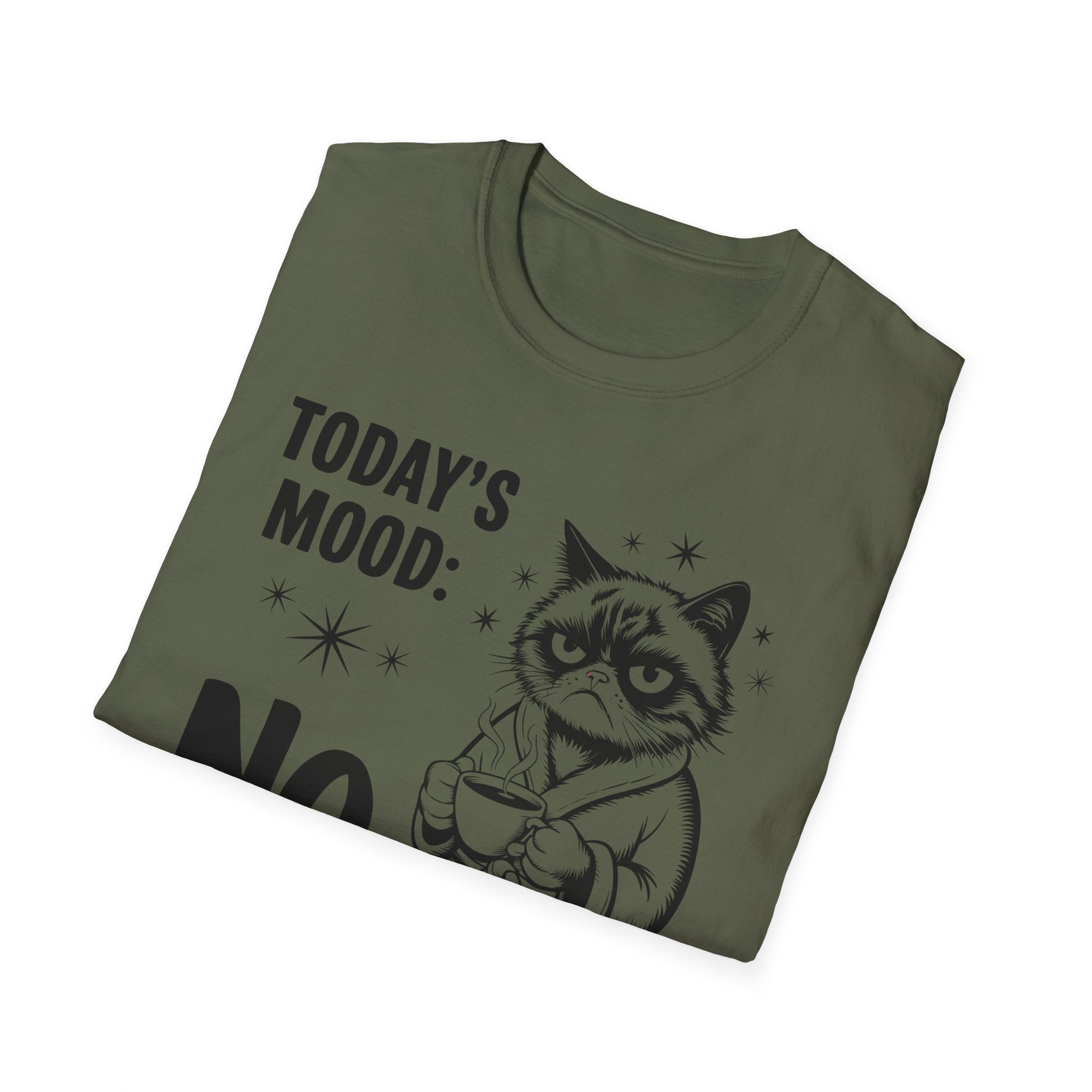 Funny "Today's Mood: No" Cat T-Shirt