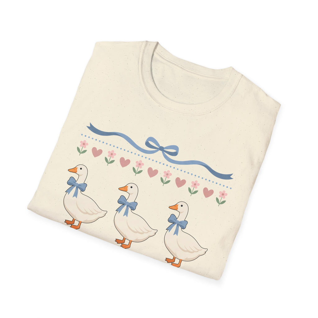Duck Trio Tee — Cute Pastel Ducks with Bows Spring/Summer Graphic T-Shirt