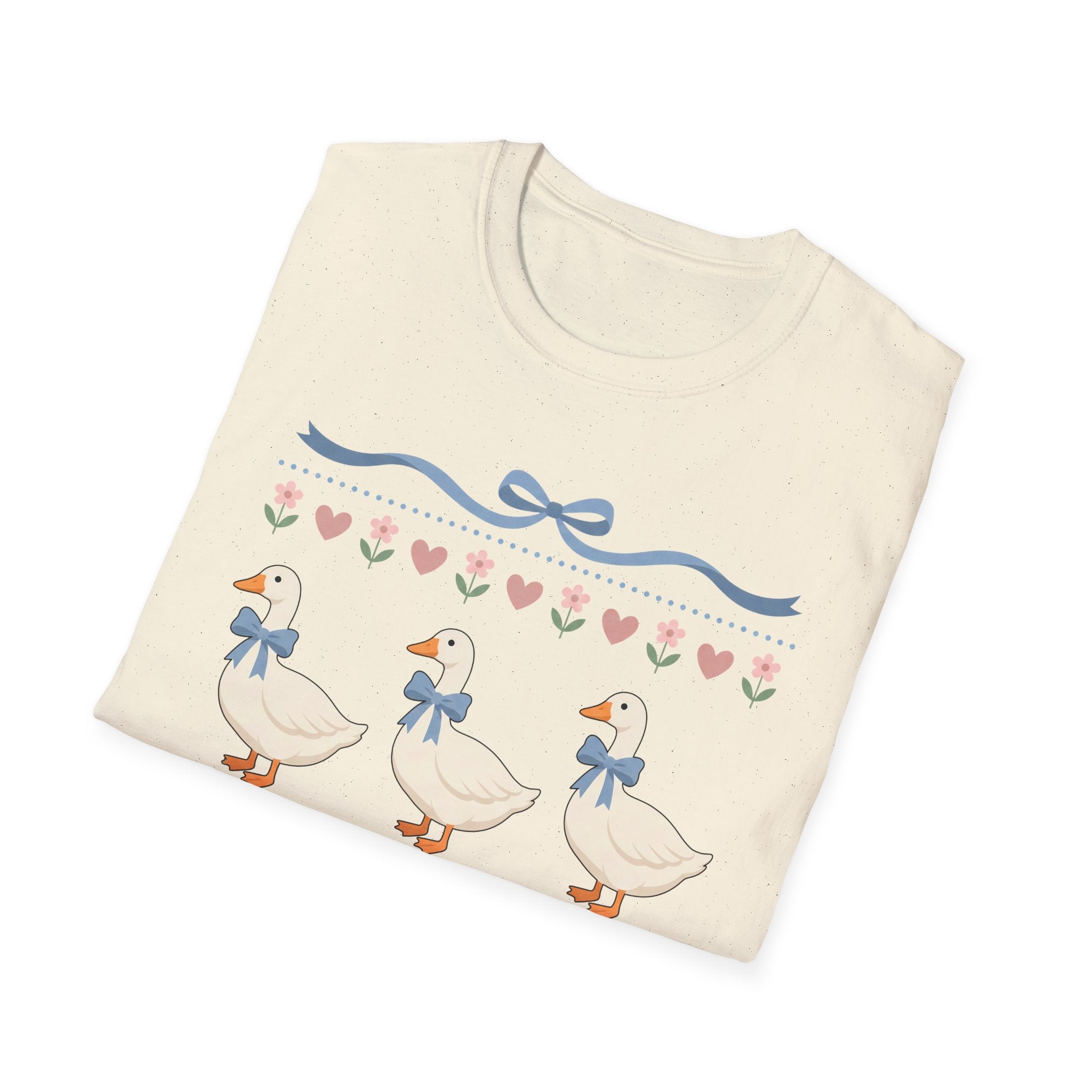 Duck Trio Tee — Cute Pastel Ducks with Bows Spring/Summer Graphic T-Shirt