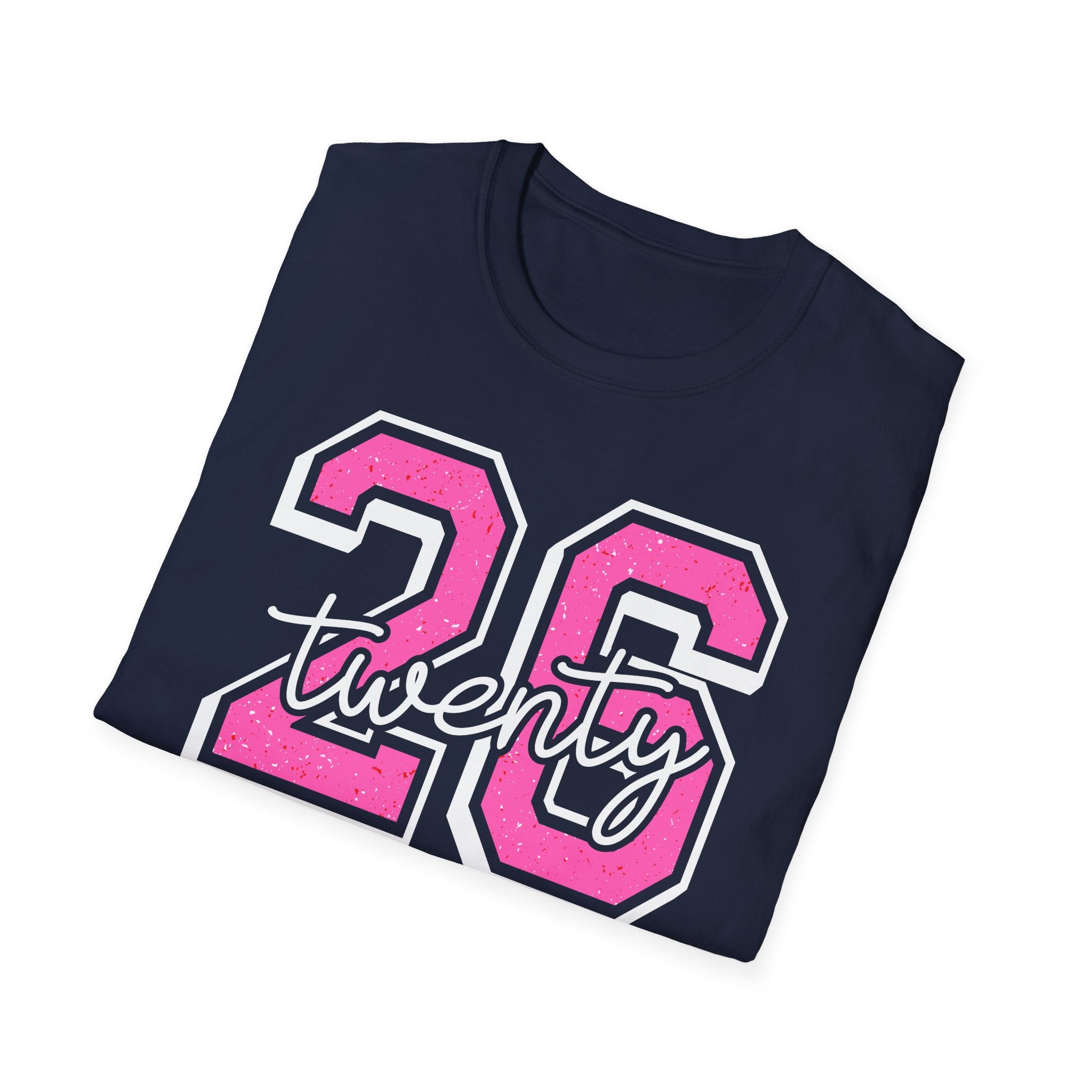 Senior Class of 26 T-Shirt — "twenty 26" Pink Varsity Senior Tee