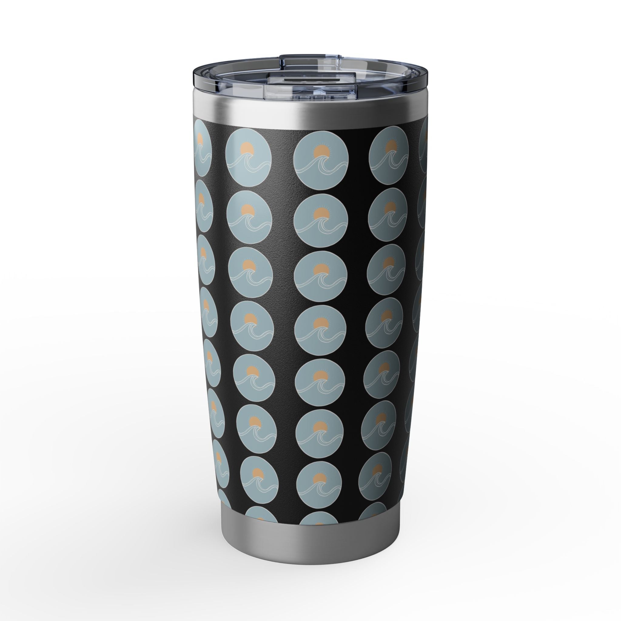 Vagabond 20oz Tumbler — Travel Stainless Steel Insulated Cup with Retro Compass Dot Pattern