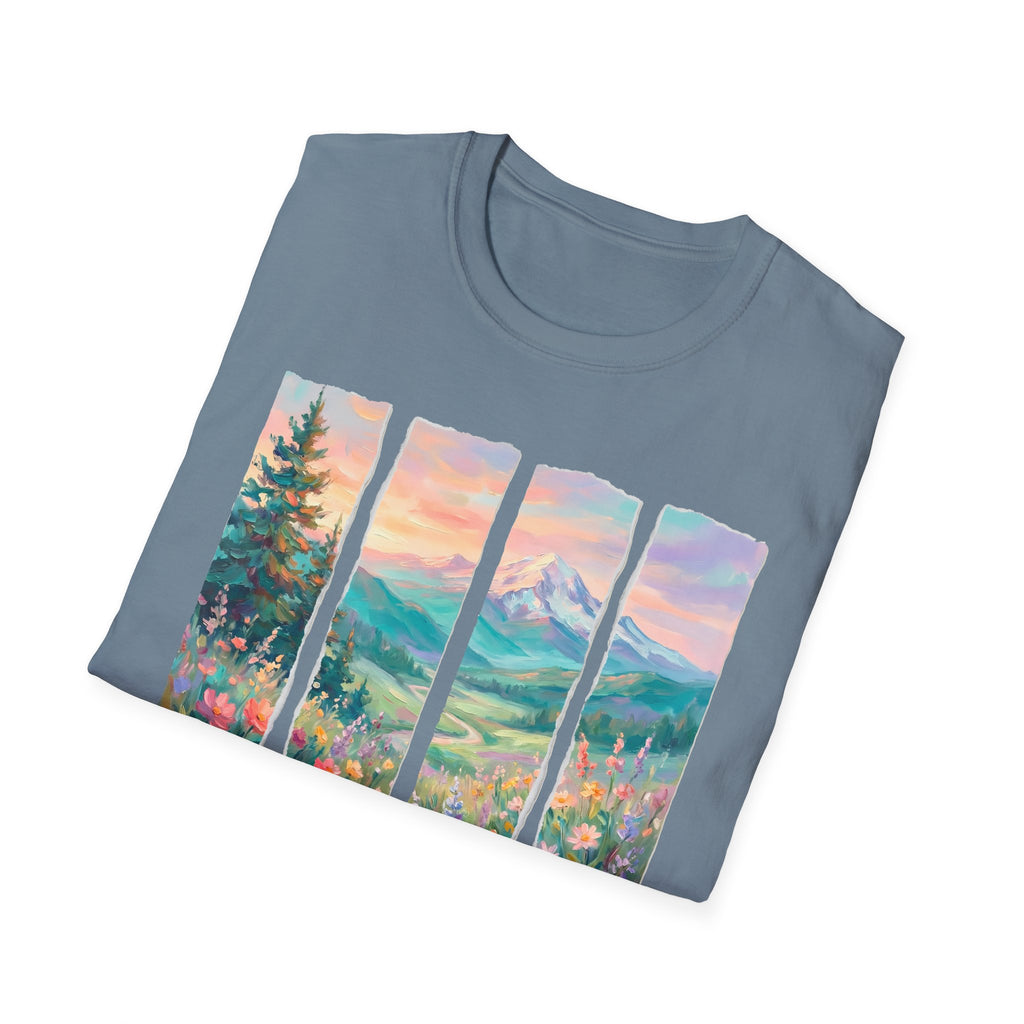 Mountain Sunrise Scenic T-Shirt – "The World Is A Wonderful Place" Nature Tee