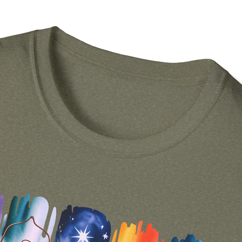 Camping Mode T-Shirt — Watercolor Campfire Lantern Tent Graphic Tee