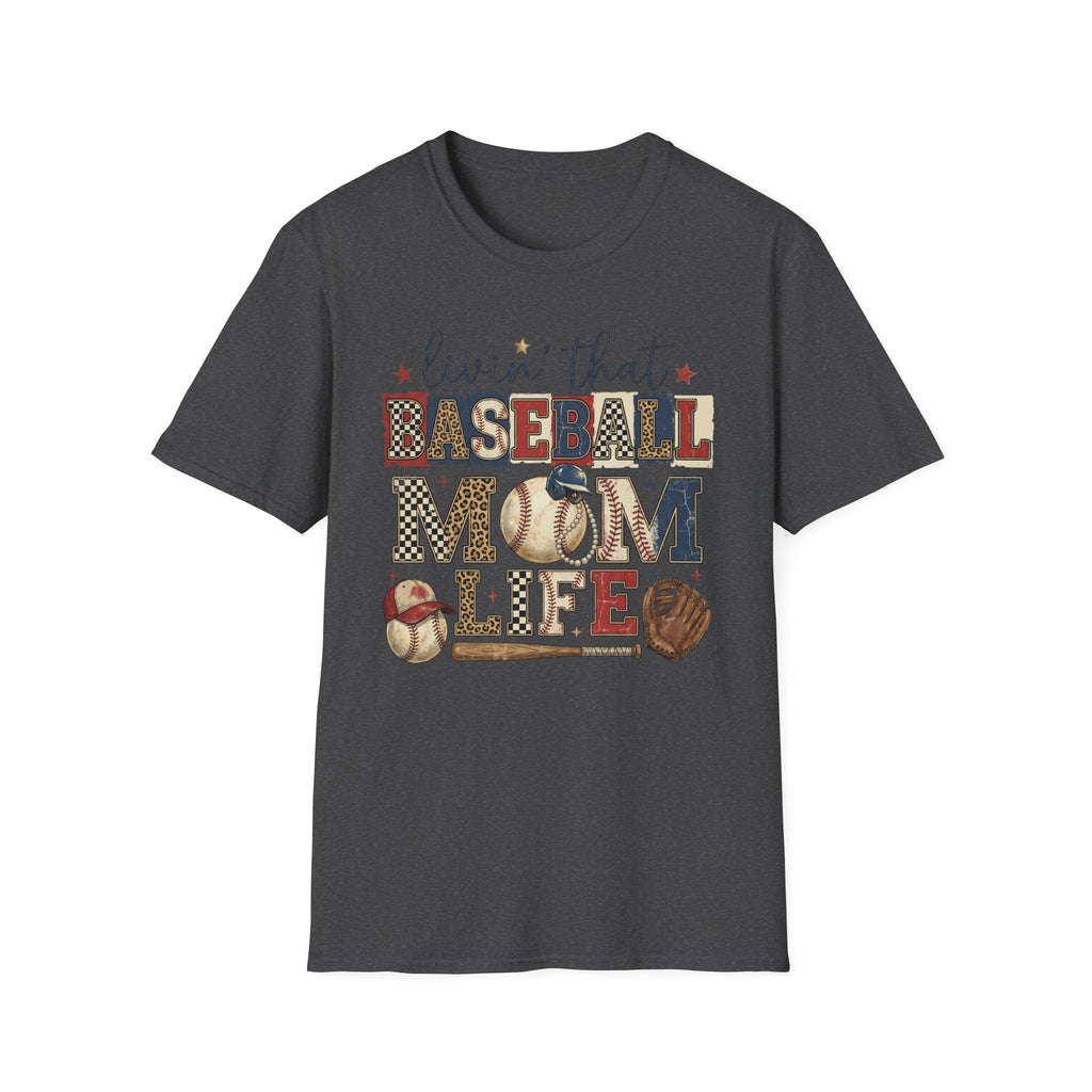 Baseball Mom Life T-Shirt — Livin' That Baseball Mom Life Graphic Tee