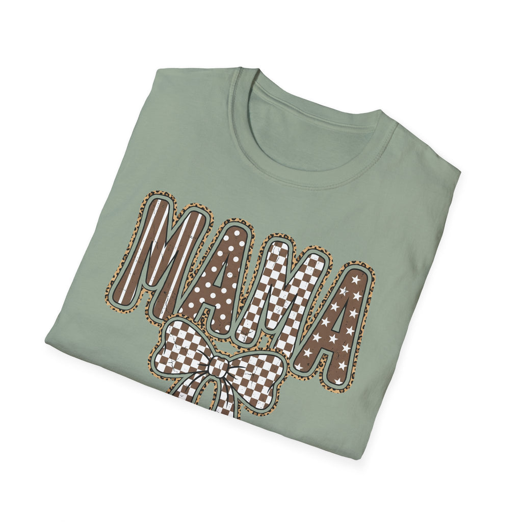 Mama Graphic T-Shirt — Polka Dot Lettering with Bow | Mother’s Day Gift