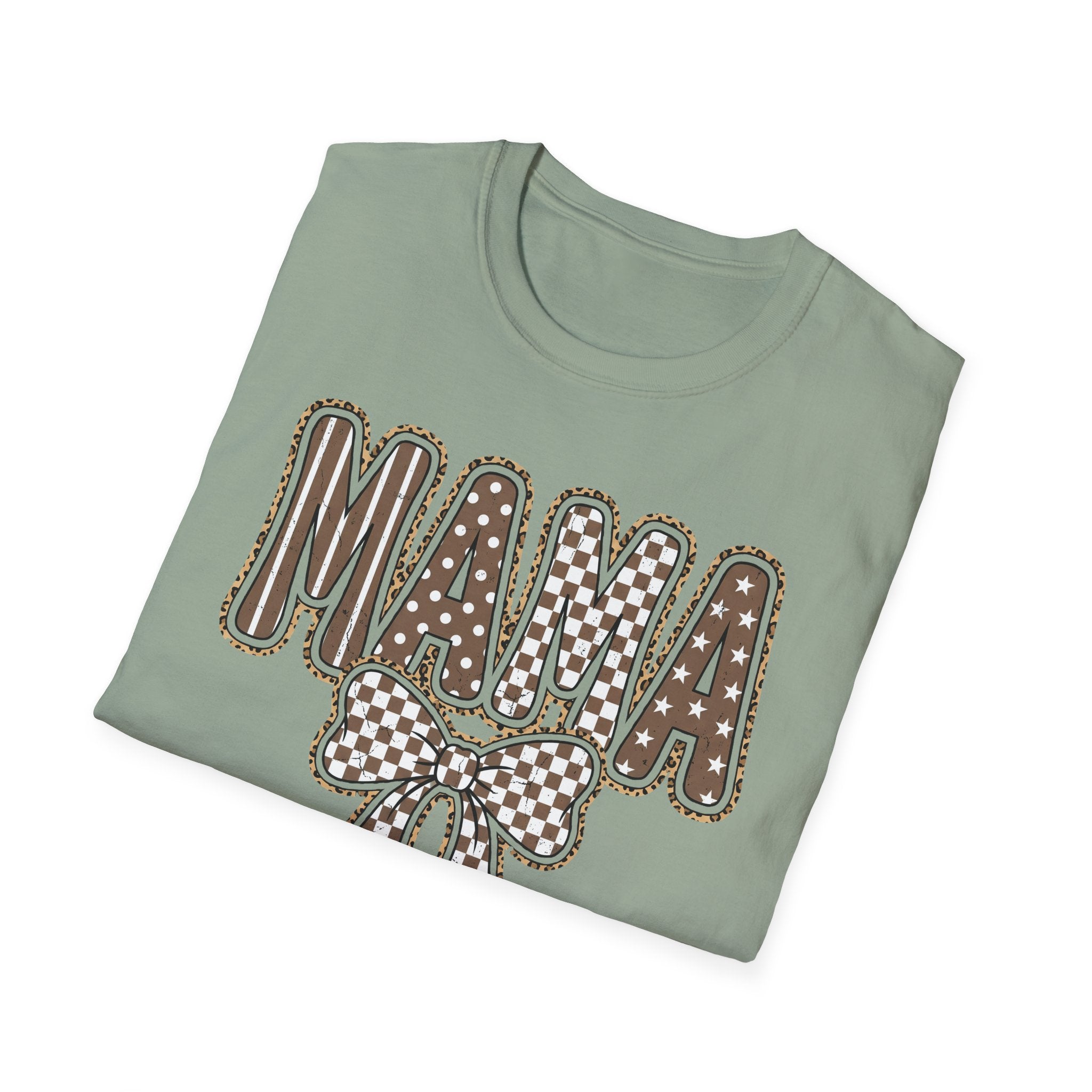 Mama Graphic T-Shirt — Polka Dot Lettering with Bow | Mother’s Day Gift