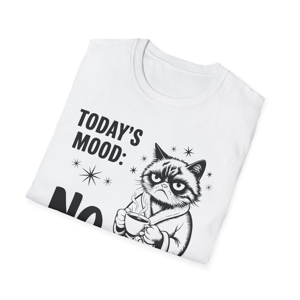 Funny "Today's Mood: No" Cat T-Shirt