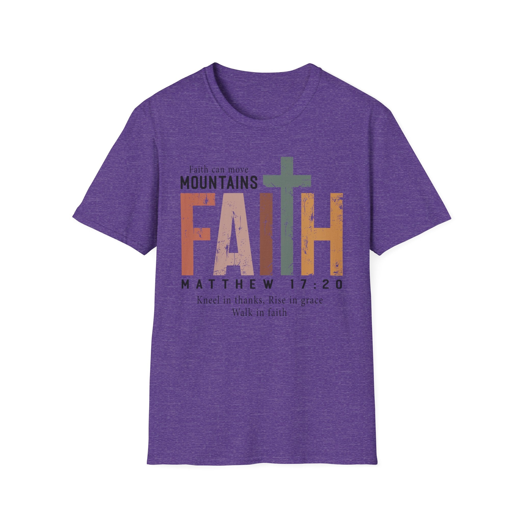 Faith Mountains T-Shirt — Matthew 17:20 Christian Inspirational Tee