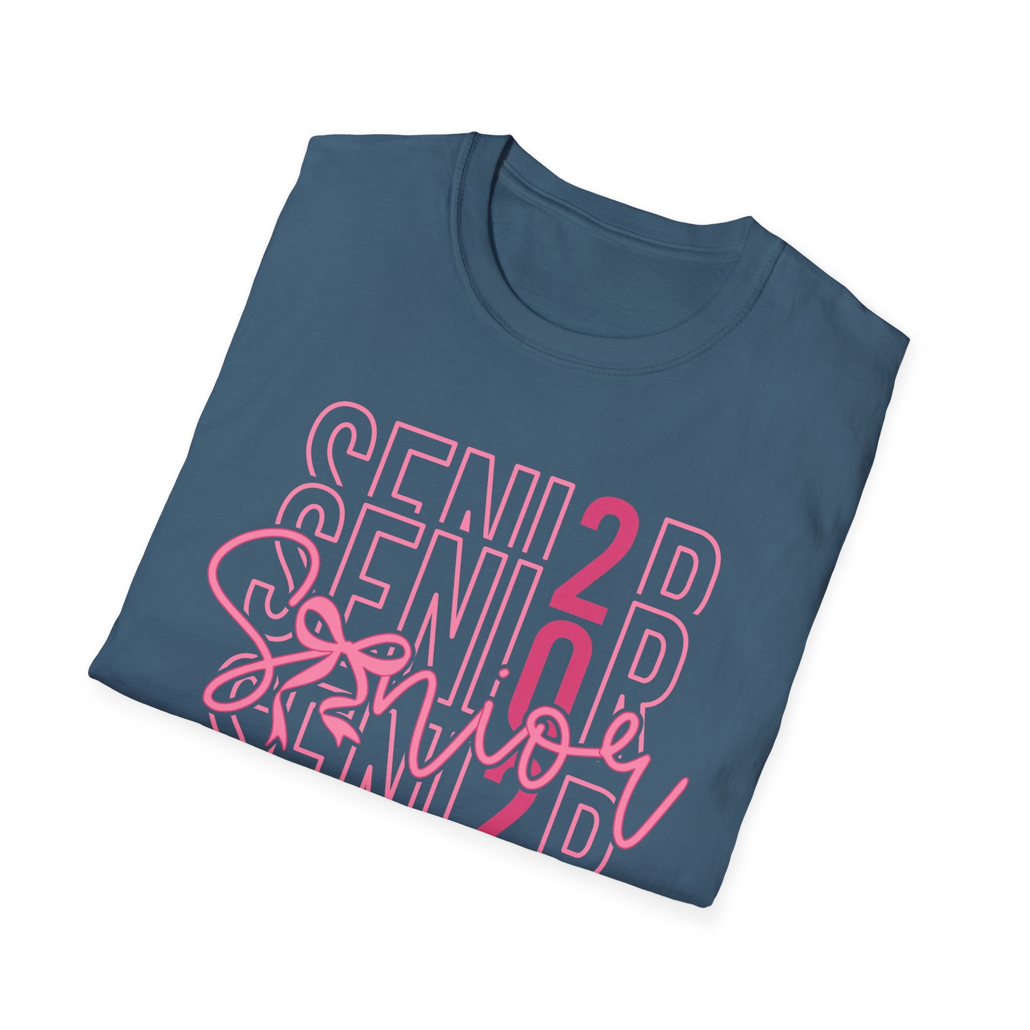 Senior 2026 T-Shirt — Pink Script Graduation Tee