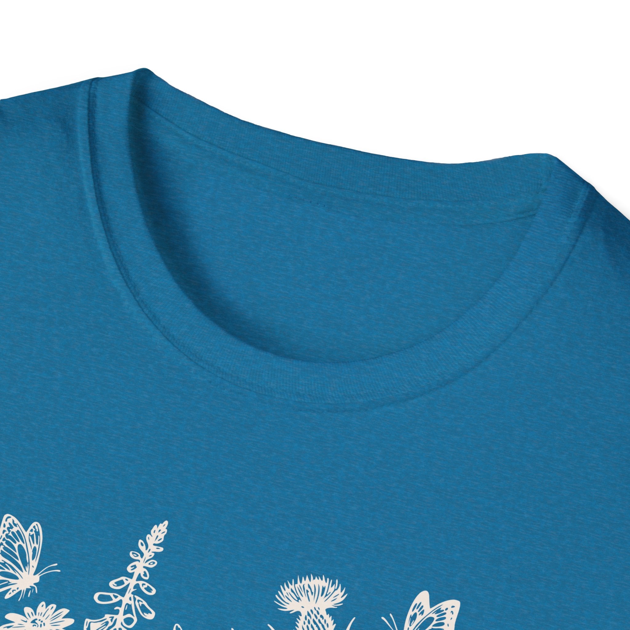 Skeleton Reading in Wildflowers T-Shirt — Gothic Floral Skull Tee
