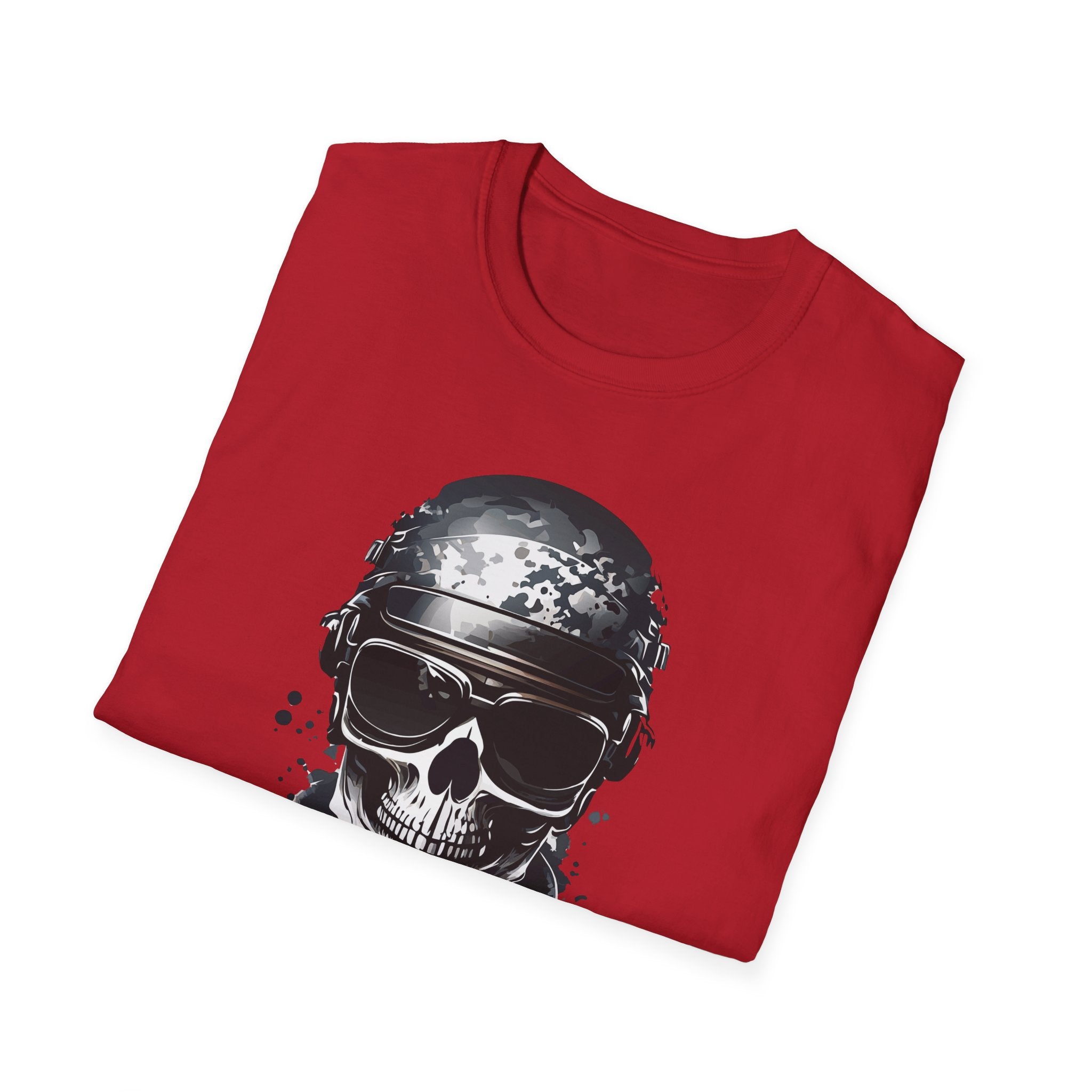 Skull Soldier Graphic T-Shirt — Tactical Skull Helmet Design
