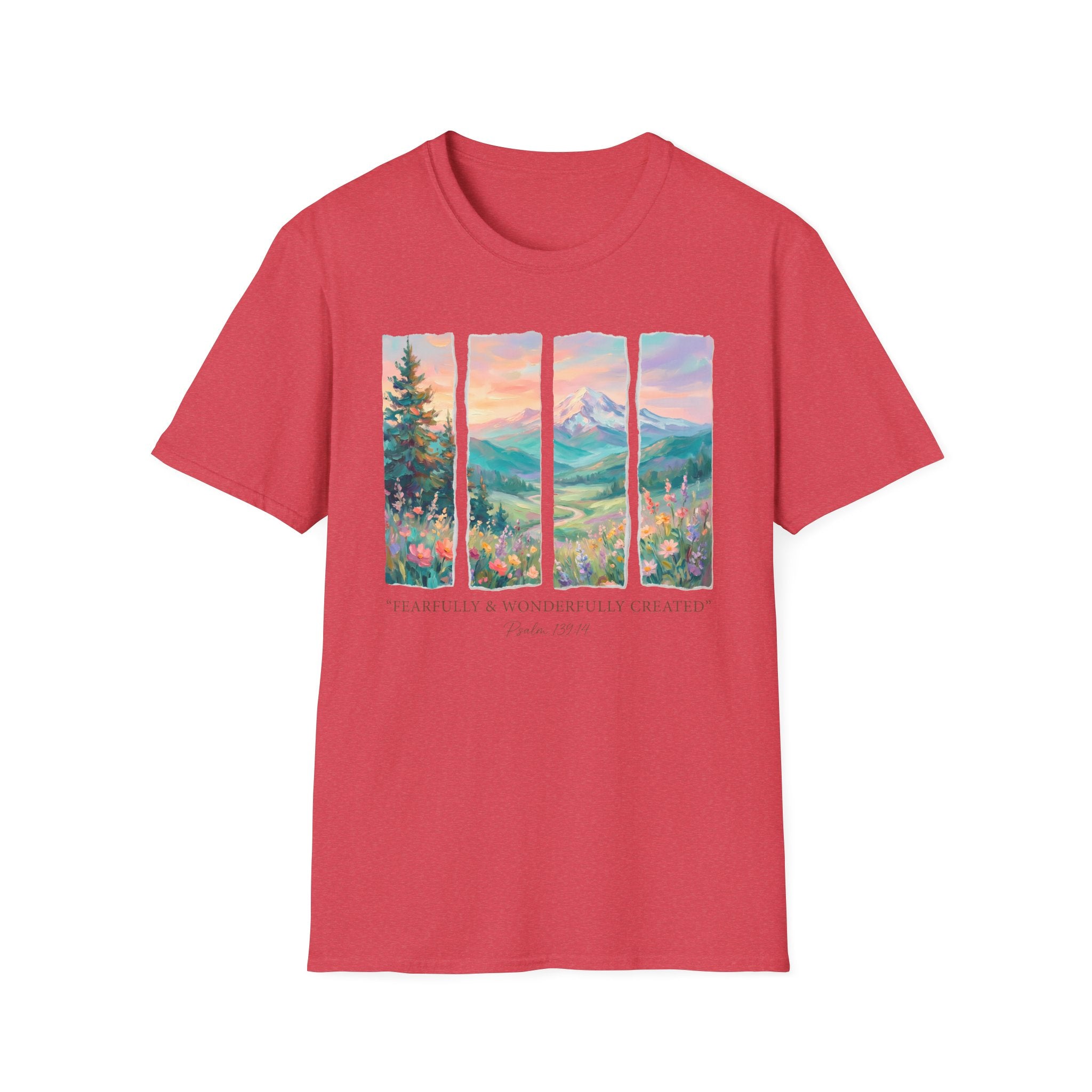 Mountain Sunrise Scenic T-Shirt – "The World Is A Wonderful Place" Nature Tee