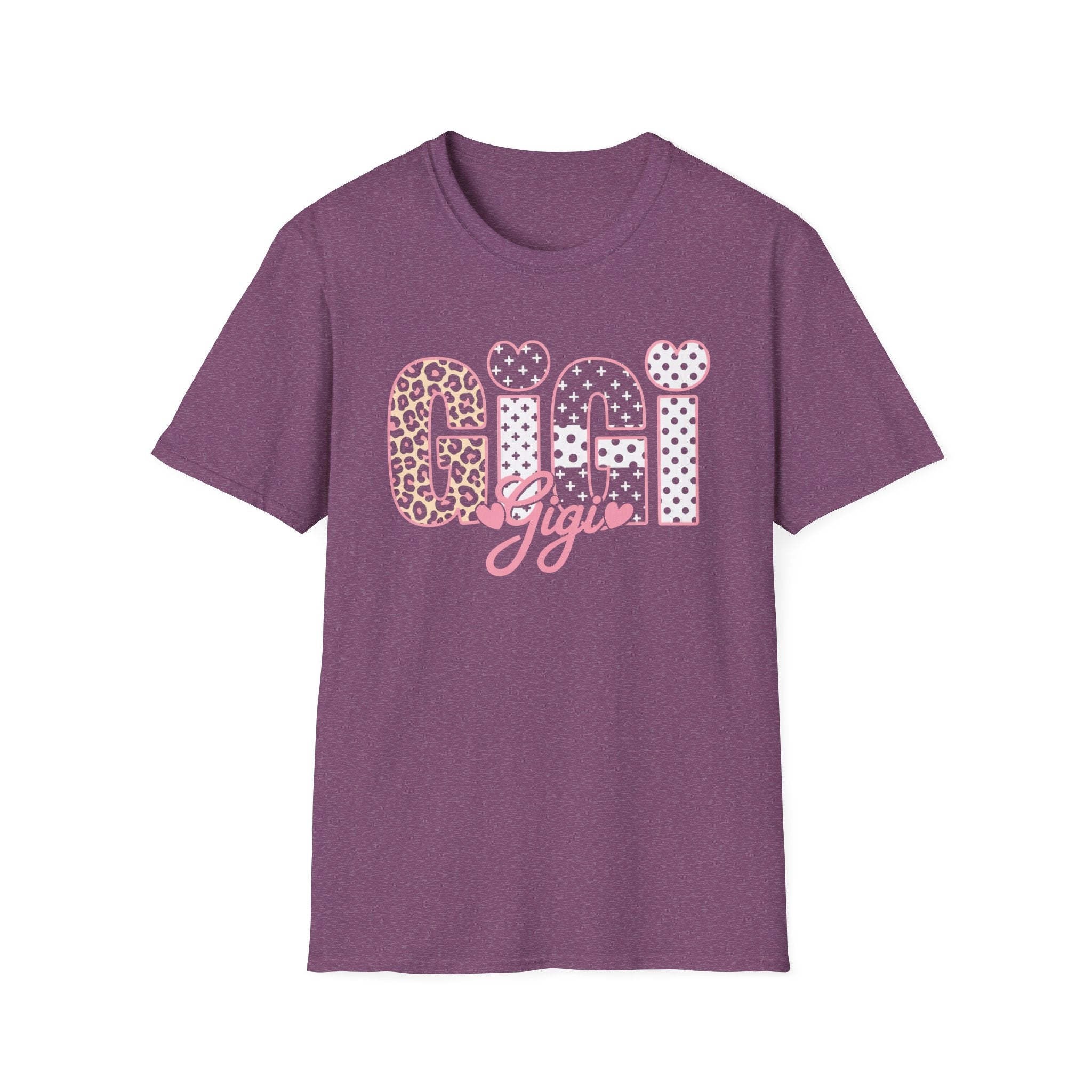 Gigi Floral Heart Tee — Pink 'Gigi' Script Grandmother T-Shirt