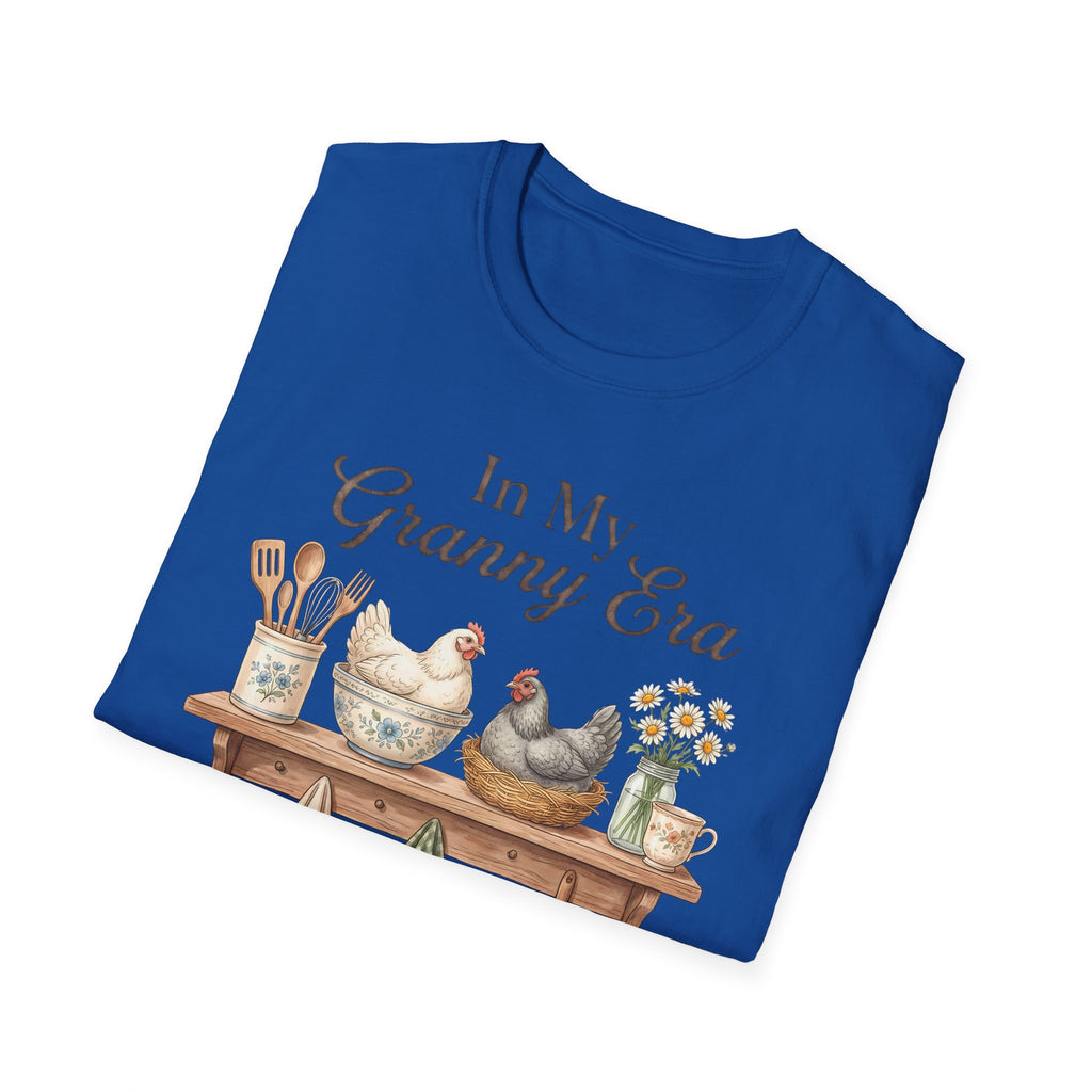 T-Shirt — "In My Granny Era" Vintage Kitchen Chickens Graphic