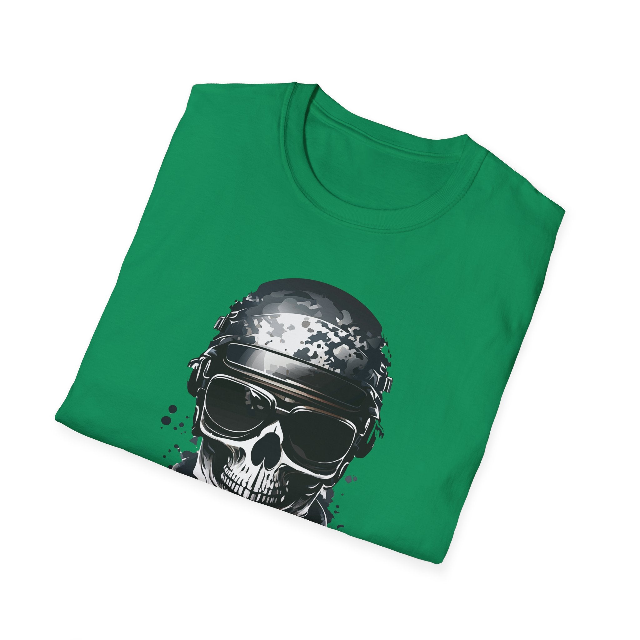 Skull Soldier Graphic T-Shirt — Tactical Skull Helmet Design