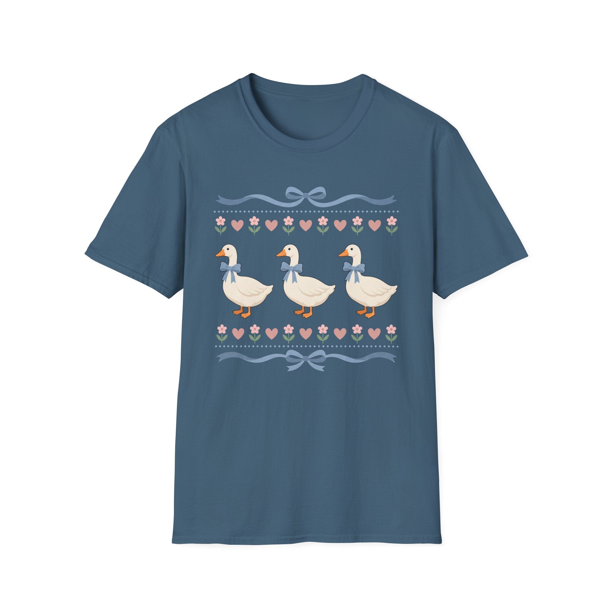 Duck Trio Tee — Cute Pastel Ducks with Bows Spring/Summer Graphic T-Shirt