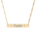 Faith Engraved Bar Necklace