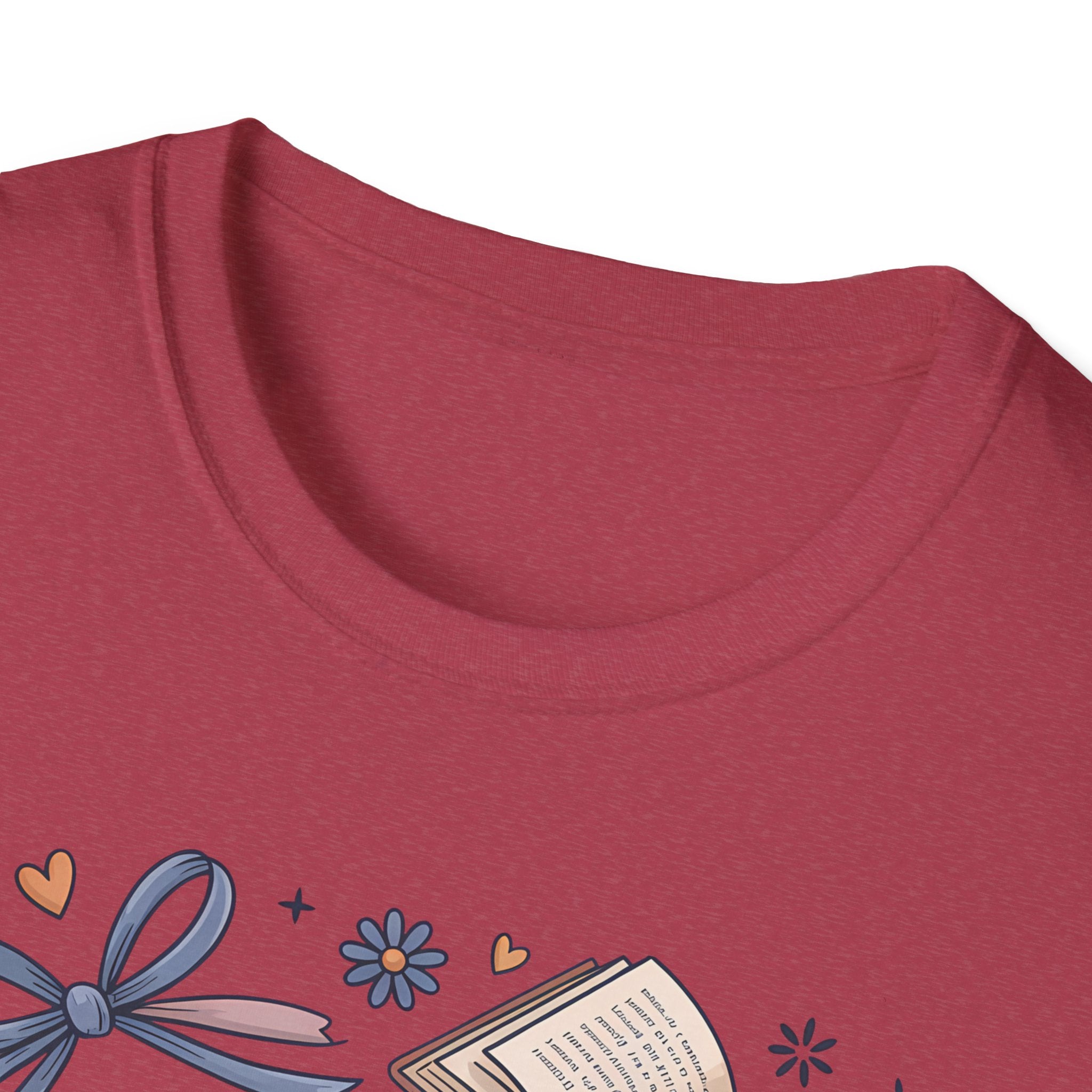 T-Shirt — "Just One More Chapter" Book Lover Tee with Glasses & Coffee