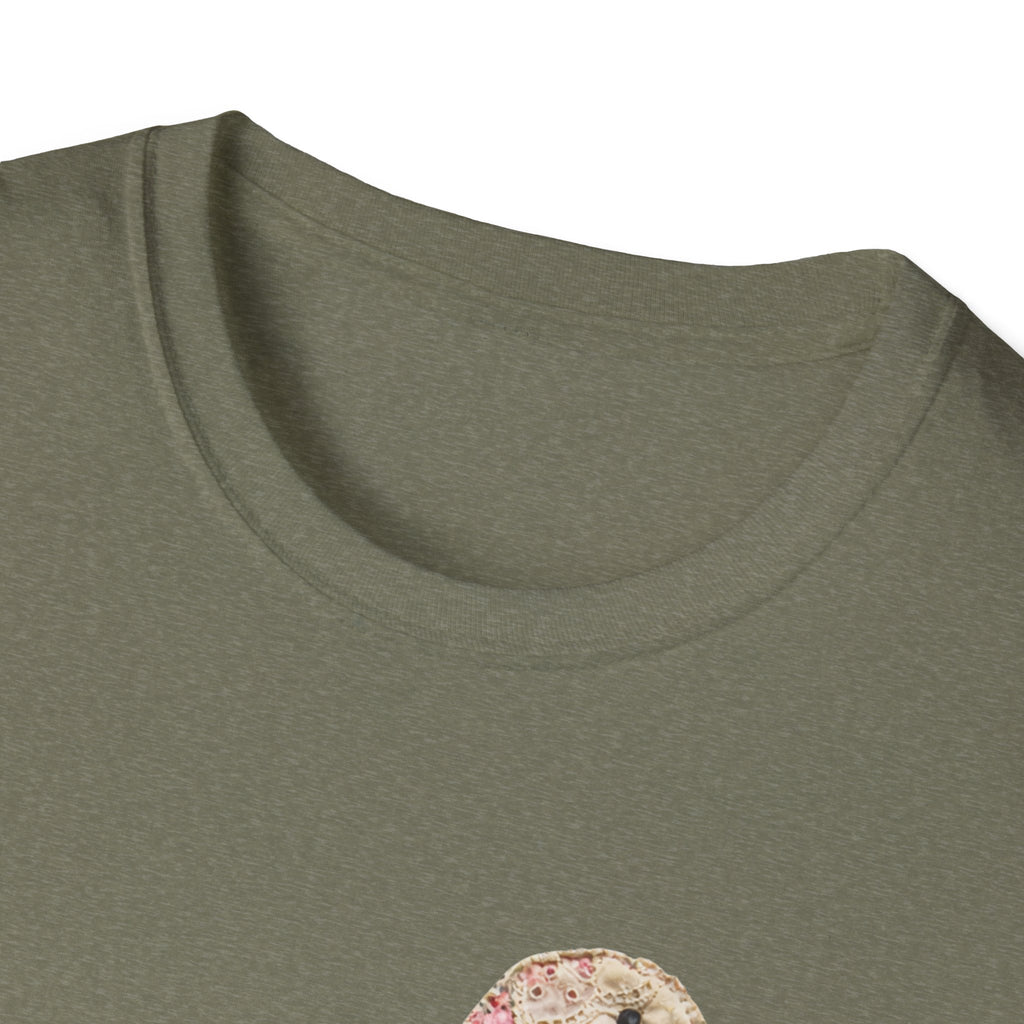 Vintage Patchwork Duck T-Shirt — Cute Floral Goose with Bow Tee