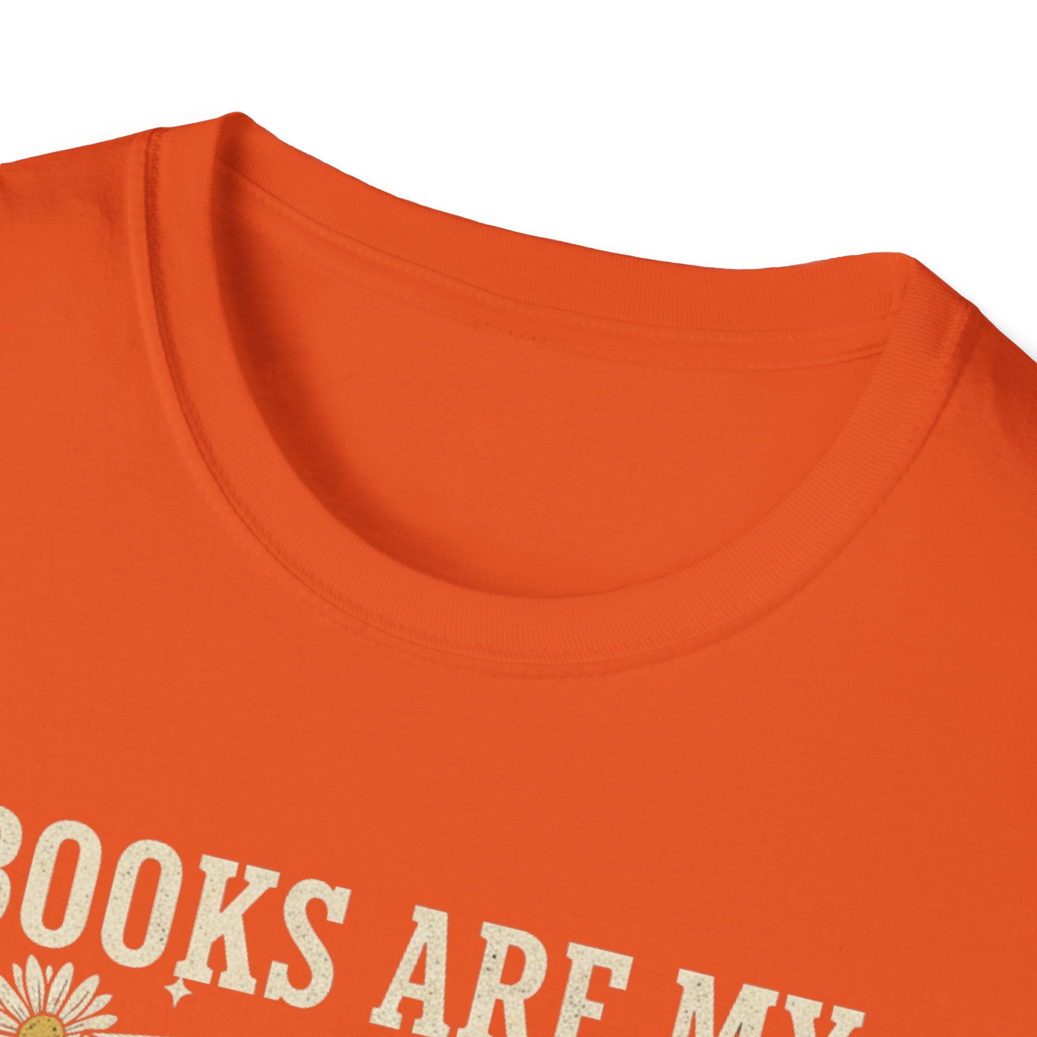 Books Are My Therapy T-Shirt — Stack of Books & Coffee Literary Tee