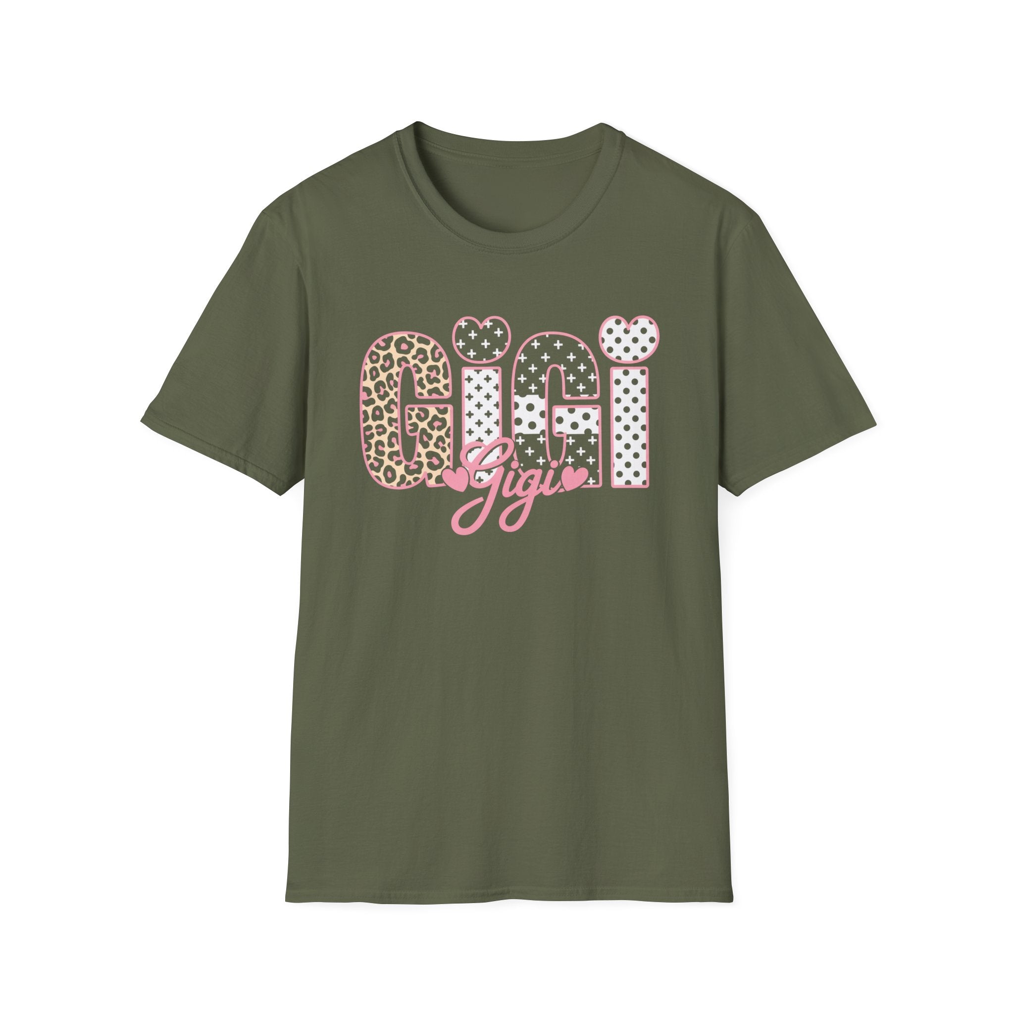 Gigi Floral Heart Tee — Pink 'Gigi' Script Grandmother T-Shirt