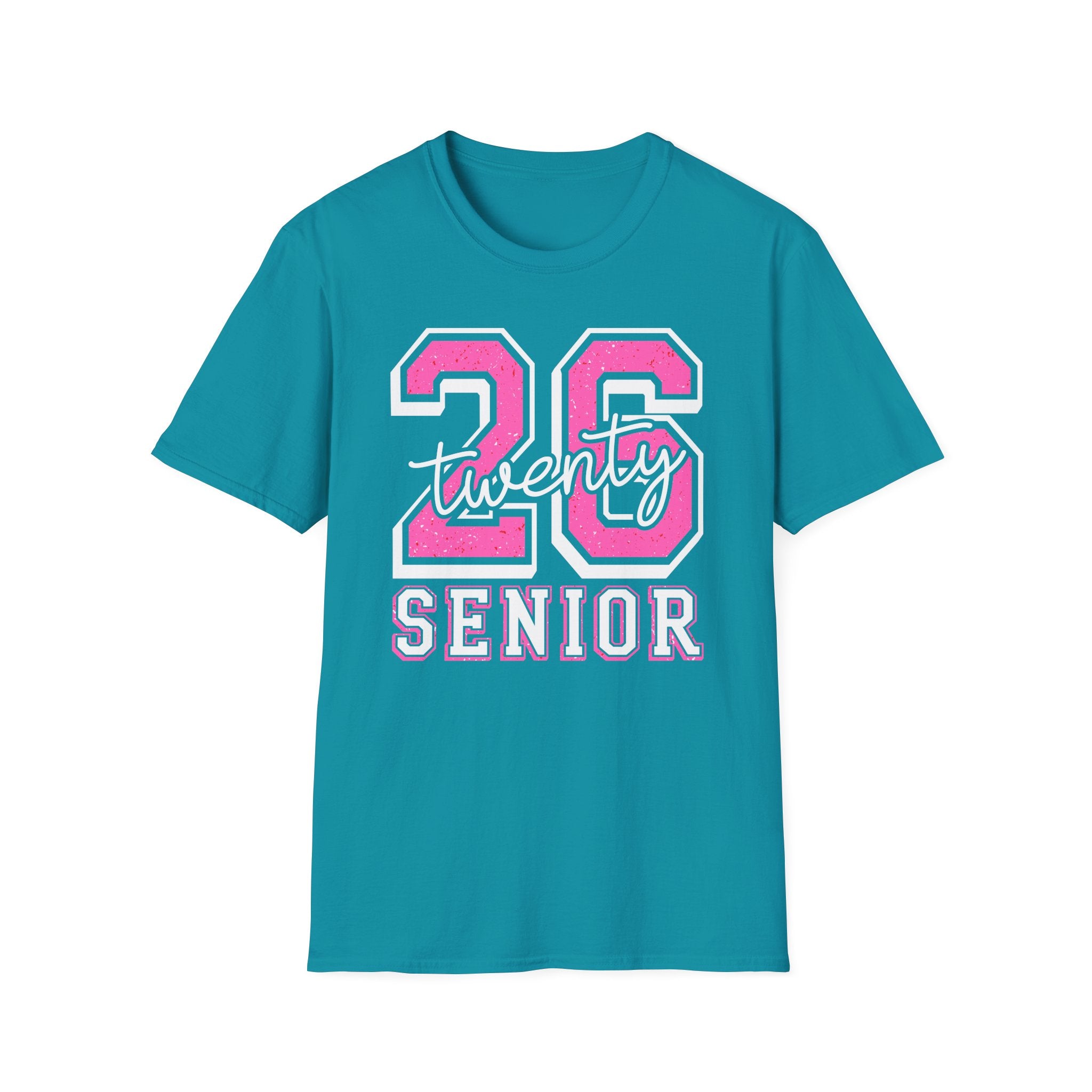 Senior Class of 26 T-Shirt — "twenty 26" Pink Varsity Senior Tee