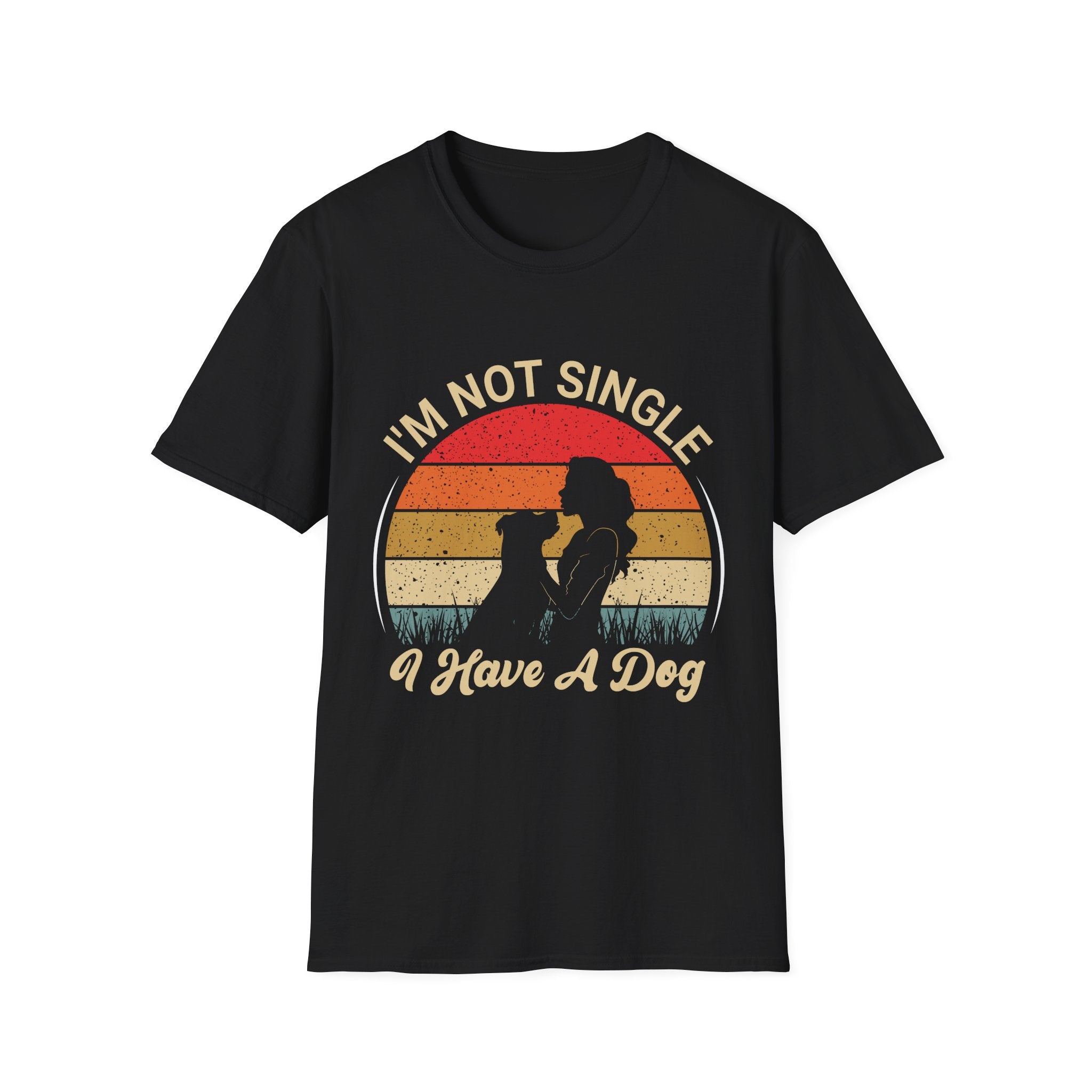 I’m Not Single I Have A Dog T-Shirt — Retro Sunset Dog Lover Tee