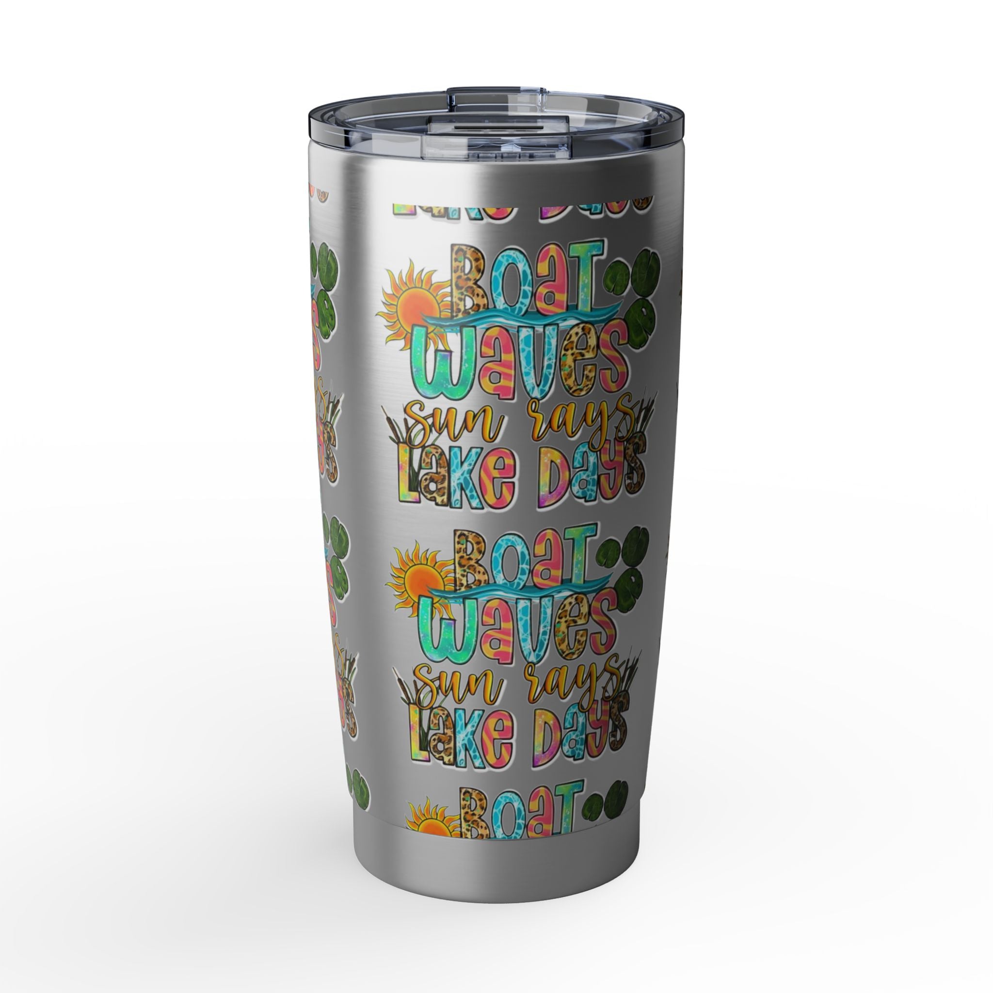 Vagabond 20oz Tumbler — 'Boat Waves, Sun Rays, Lake Days' Stainless Insulated Travel Cup