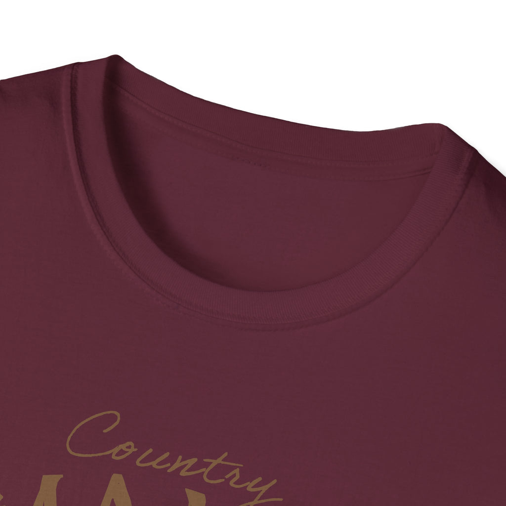 Country Mama T-Shirt — Floral Longhorn Skull Graphic