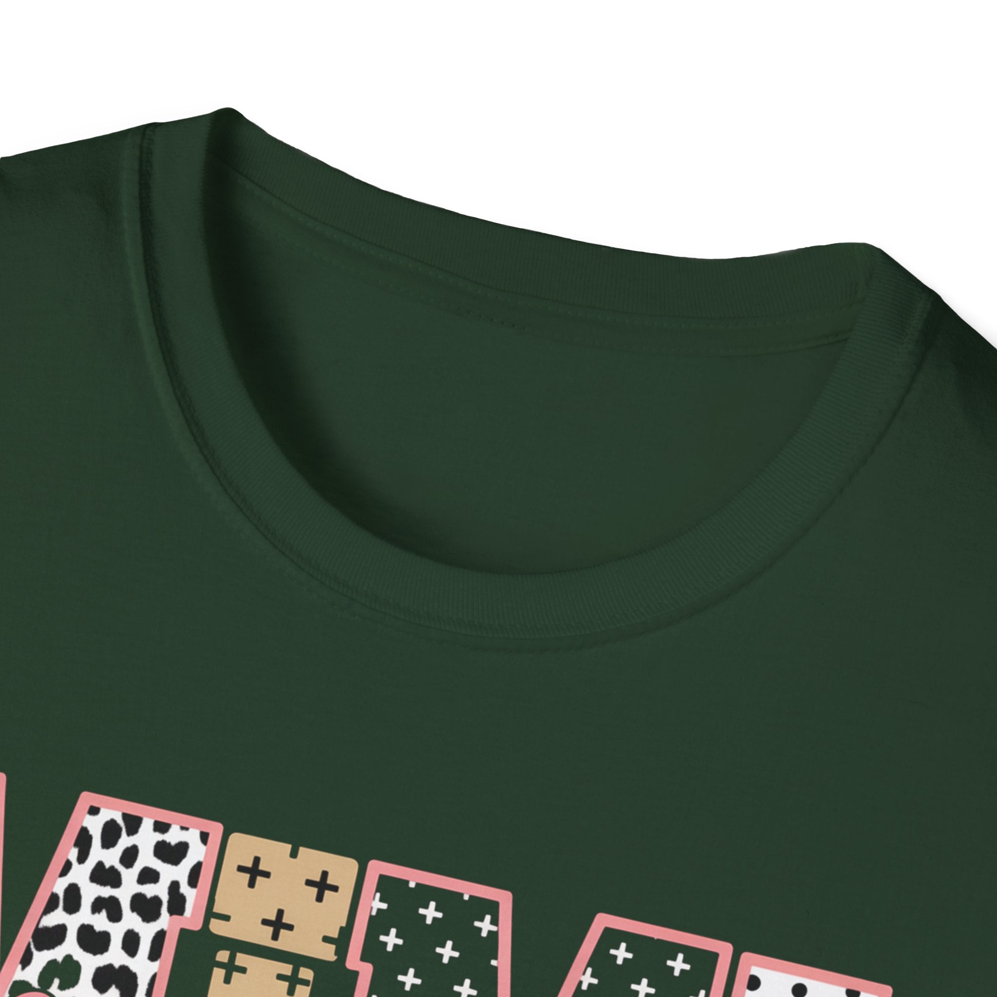 Mimi Leopard Patchwork T‑Shirt — Cute Floral & Animal Print "Mimi" Graphic Tee