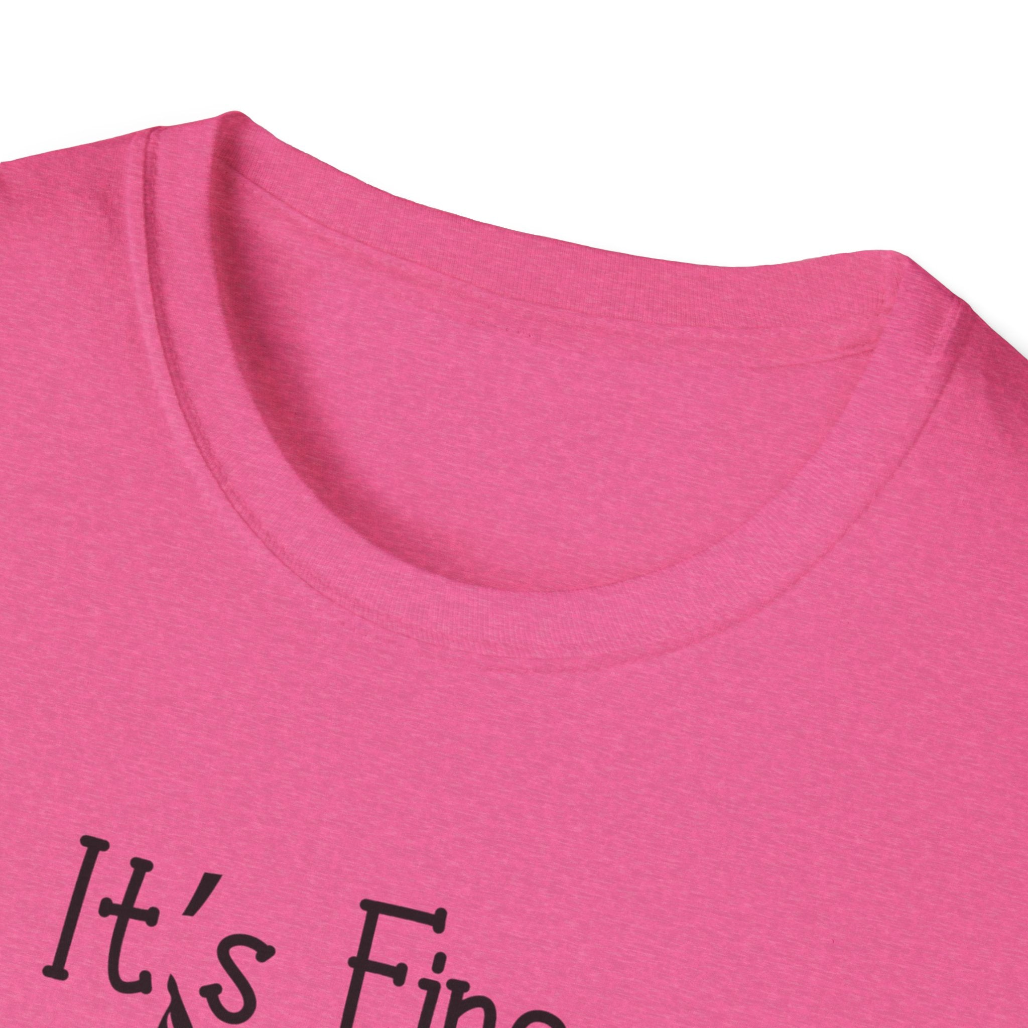 It's Fine Cat T-Shirt — Funny Grunge Cat Graphic Tee ("It's Fine I'm Fine Everything Is Fine")