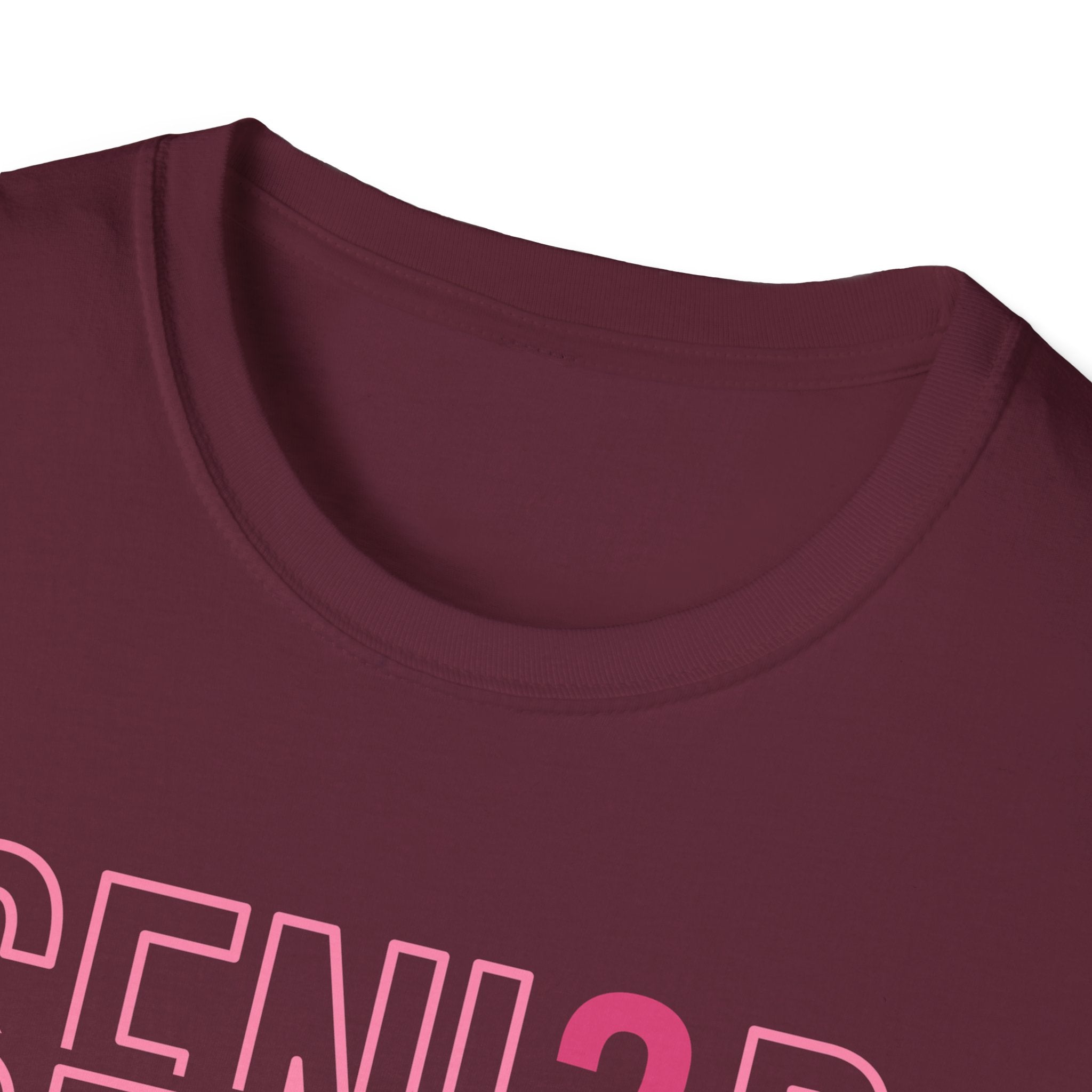 Senior 2026 T-Shirt — Pink Script Graduation Tee
