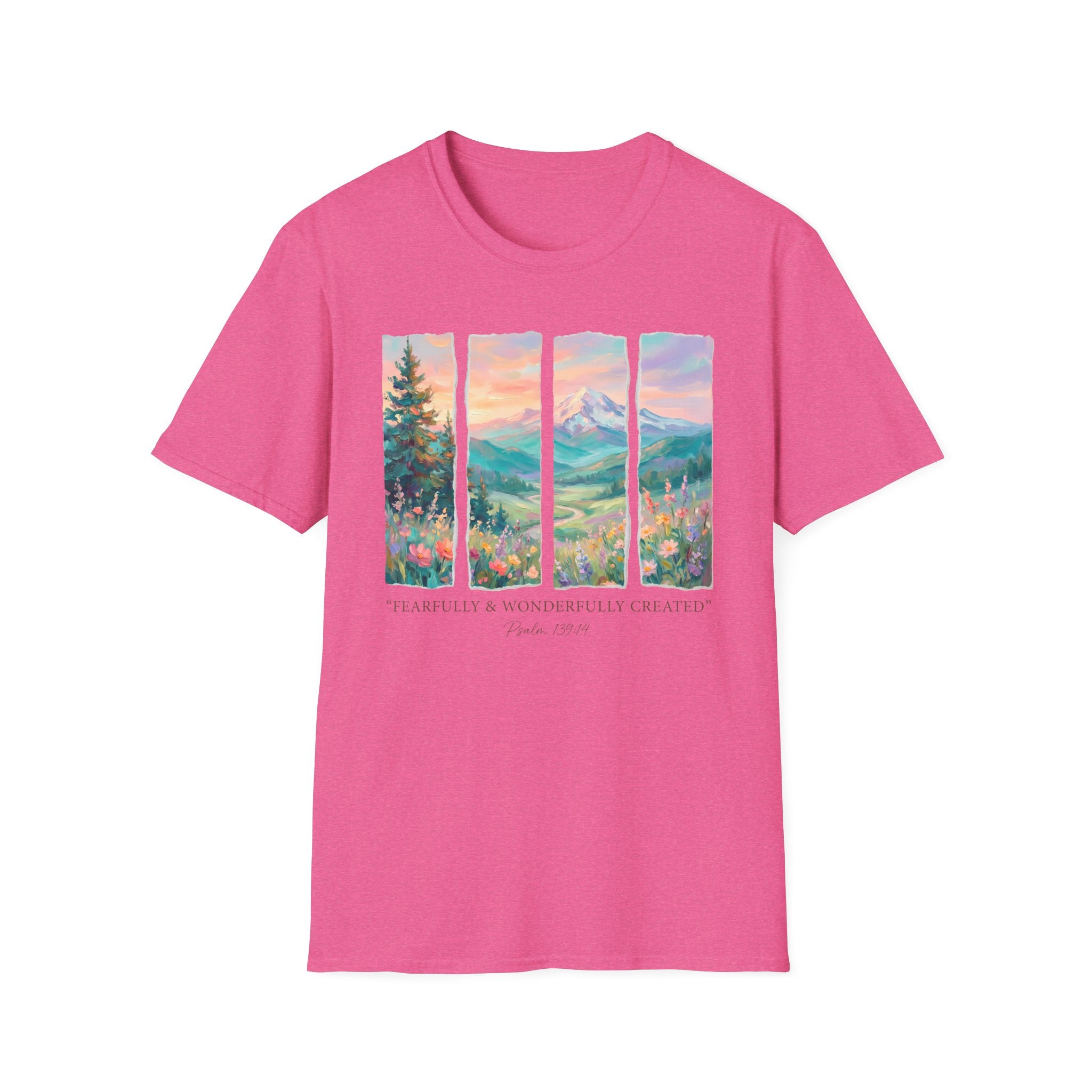 Mountain Sunrise Scenic T-Shirt – "The World Is A Wonderful Place" Nature Tee