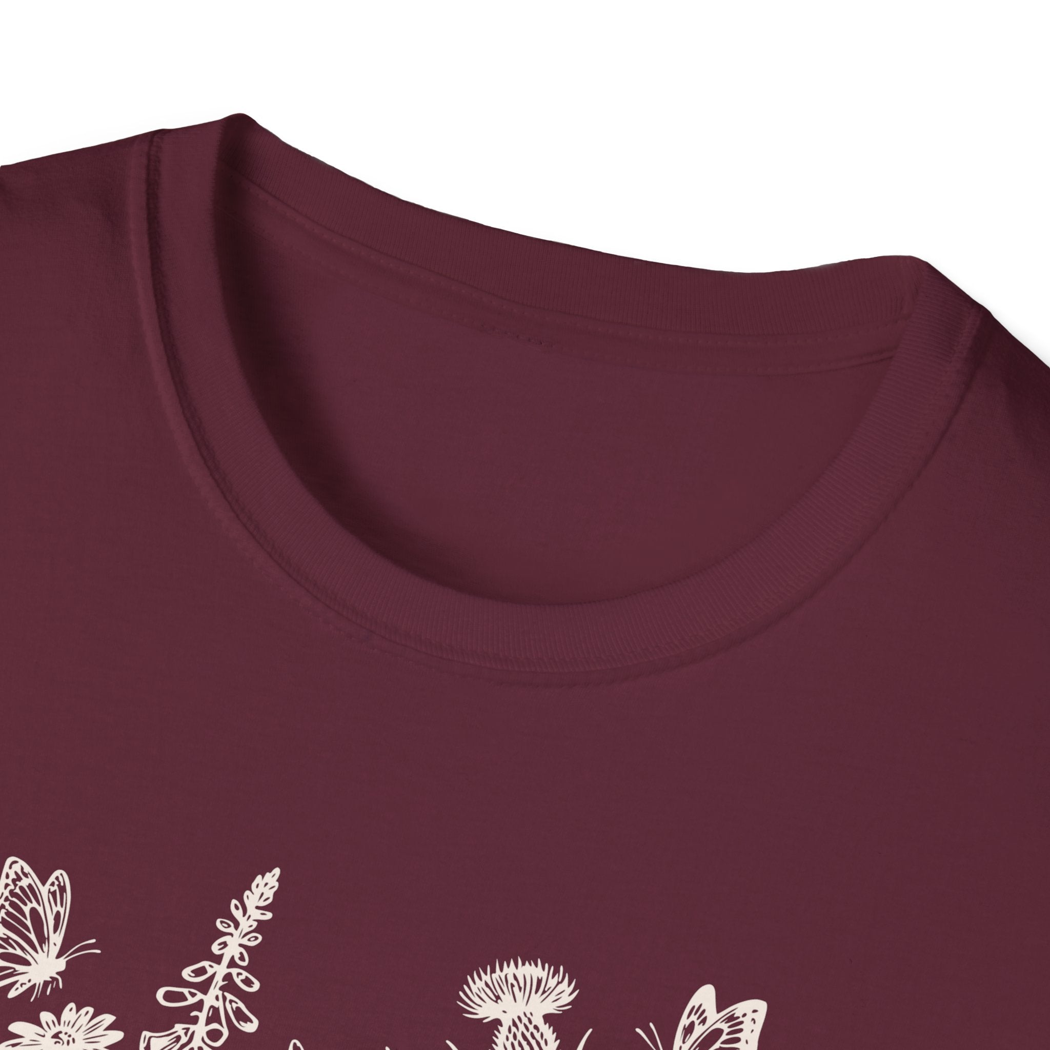 Skeleton Reading in Wildflowers T-Shirt — Gothic Floral Skull Tee