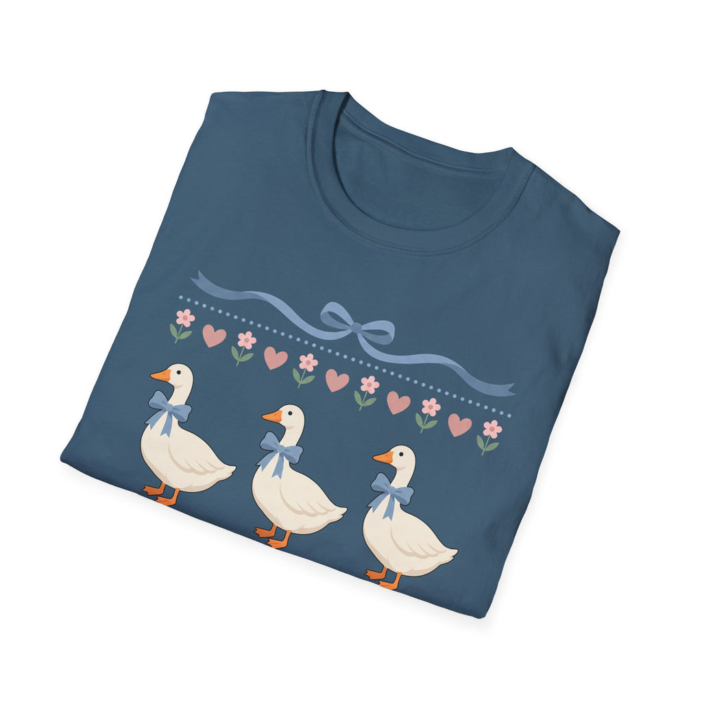 Duck Trio Tee — Cute Pastel Ducks with Bows Spring/Summer Graphic T-Shirt