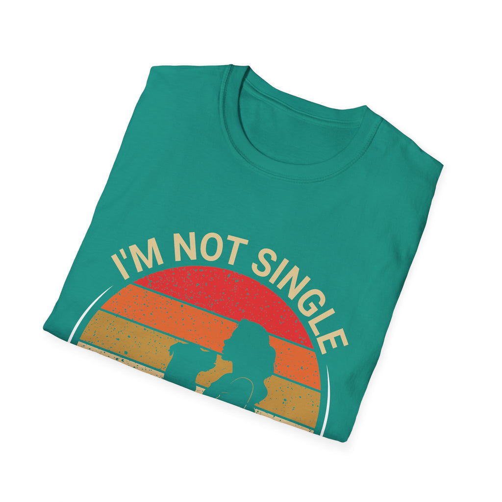I’m Not Single I Have A Dog T-Shirt — Retro Sunset Dog Lover Tee