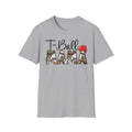 T‑Ball Mama T-Shirt — Leopard Print 'Mama' with Red Cap, Cute Sports Mom Tee