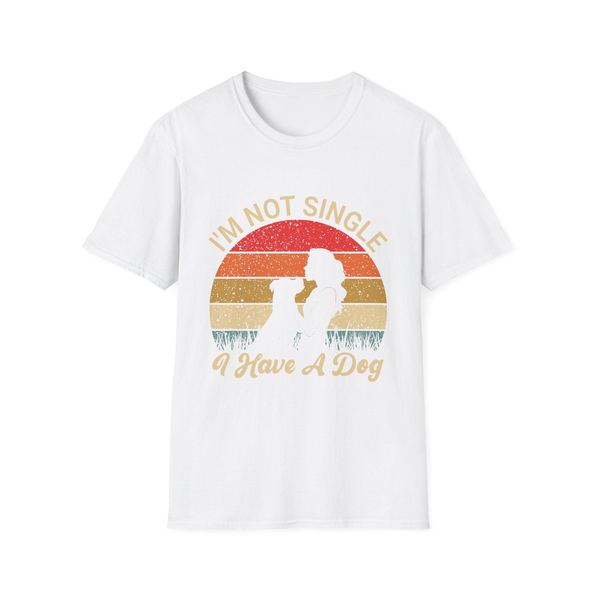 I’m Not Single I Have A Dog T-Shirt — Retro Sunset Dog Lover Tee