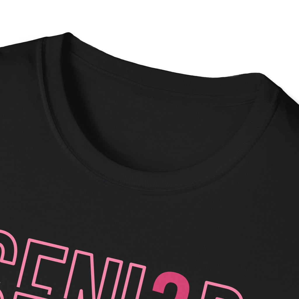 Senior 2026 T-Shirt — Pink Script Graduation Tee