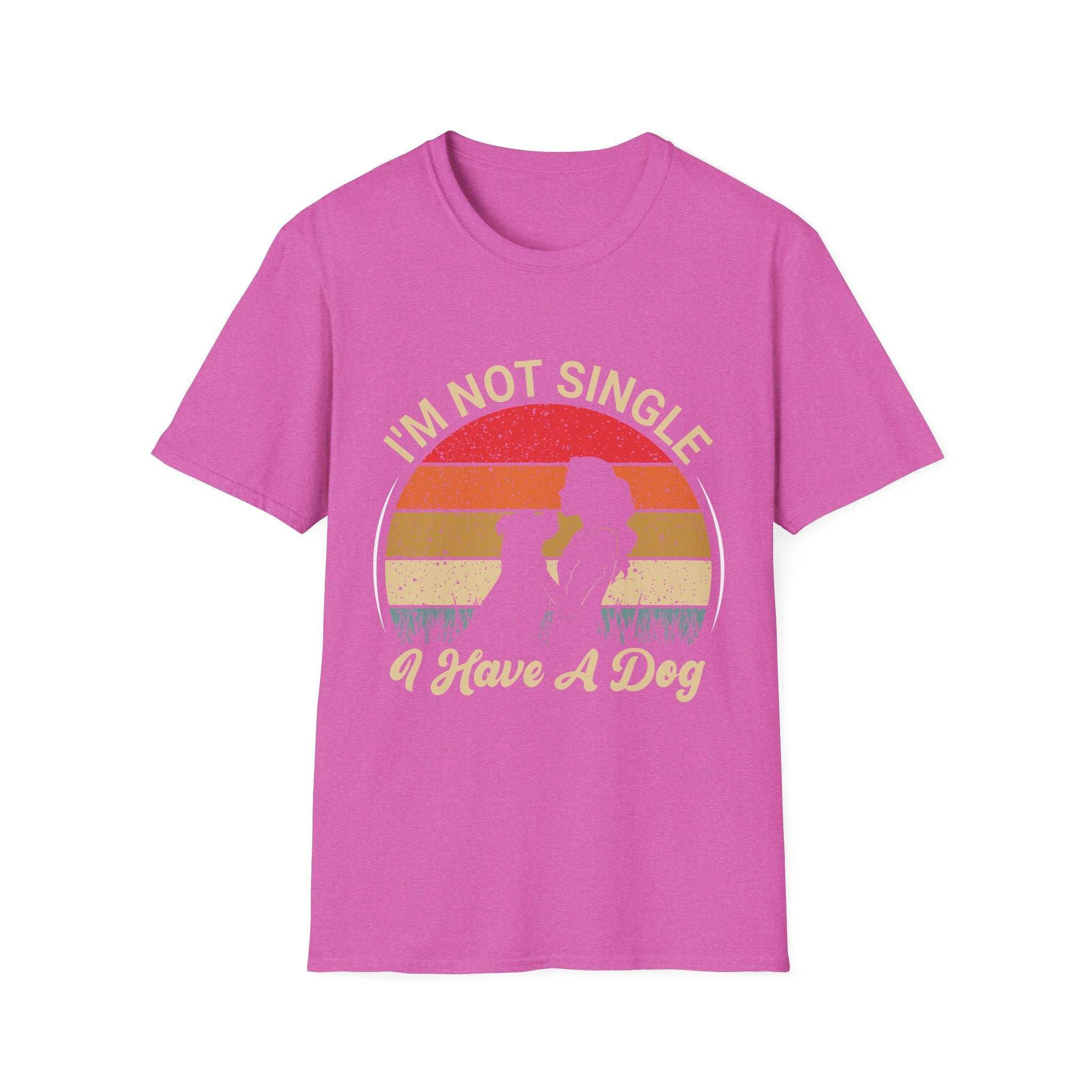 I’m Not Single I Have A Dog T-Shirt — Retro Sunset Dog Lover Tee