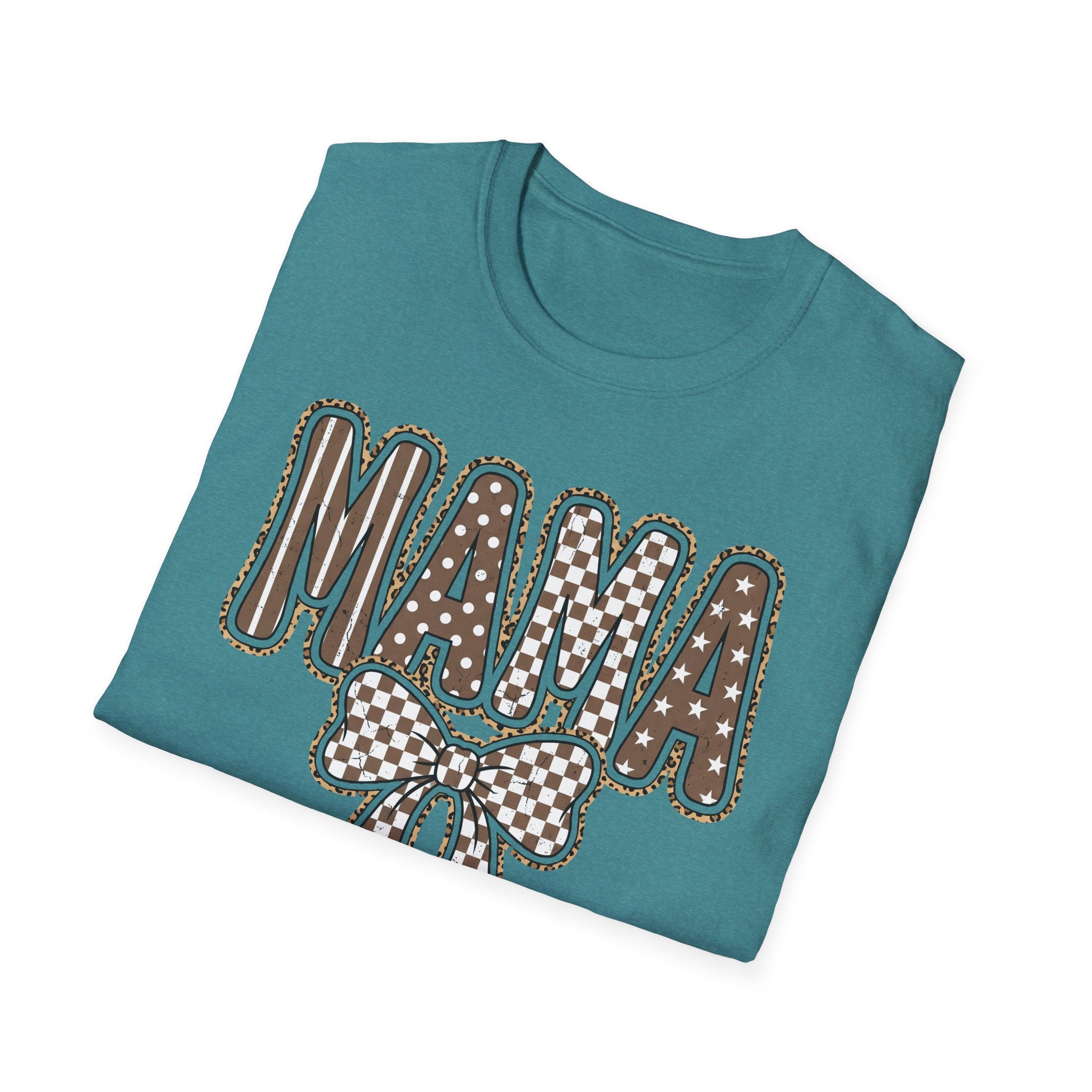 Mama Graphic T-Shirt — Polka Dot Lettering with Bow | Mother’s Day Gift