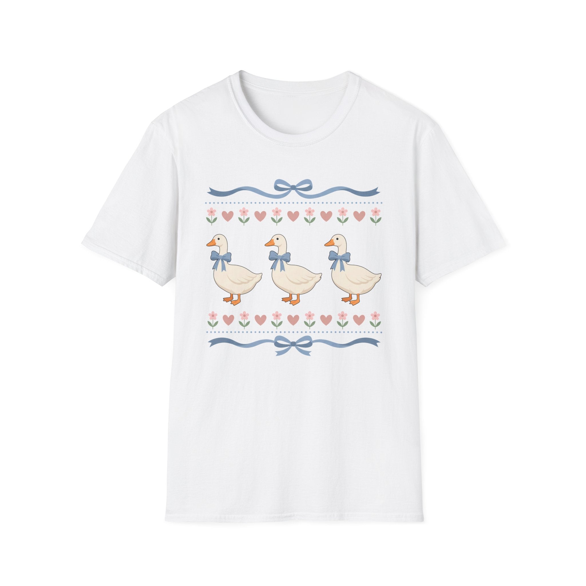 Duck Trio Tee — Cute Pastel Ducks with Bows Spring/Summer Graphic T-Shirt