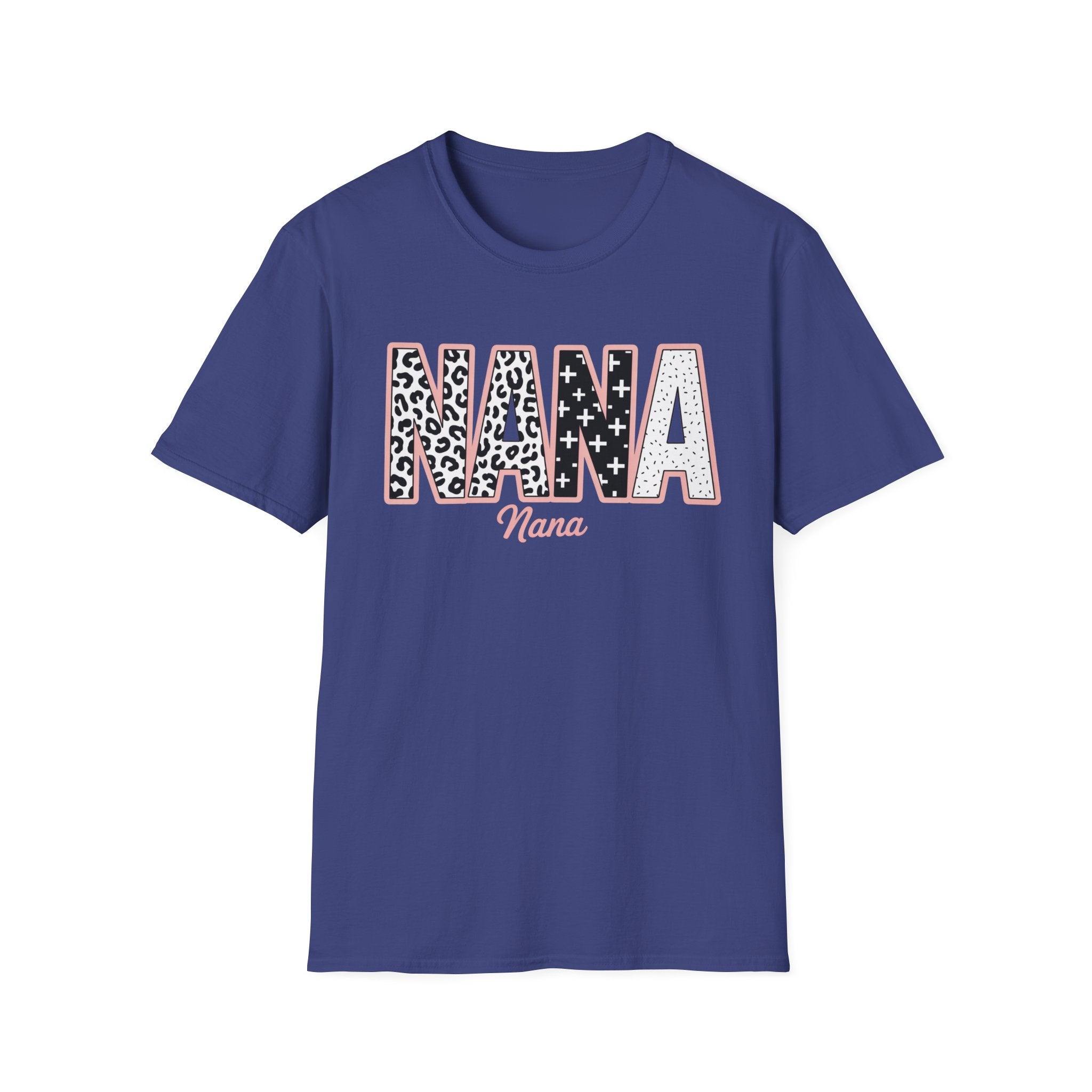 Nana Leopard & Stars T-Shirt — Personalized 'Nana' Graphic Tee for Grandmothers
