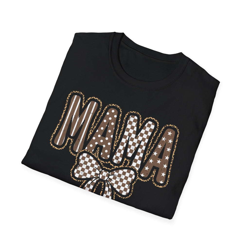Mama Graphic T-Shirt — Polka Dot Lettering with Bow | Mother’s Day Gift